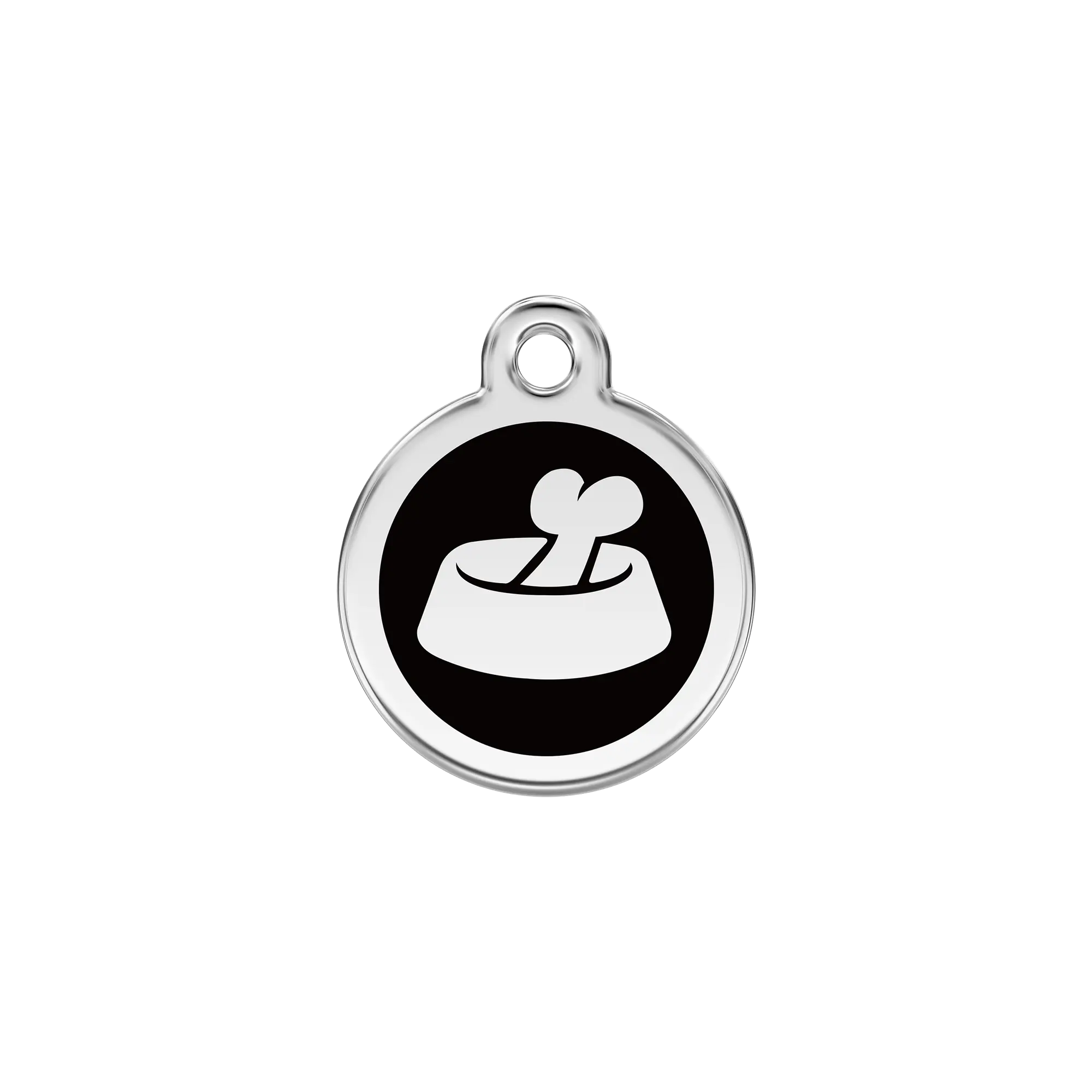 Bone in Bowl Enamel & Stainless Steel pet tag