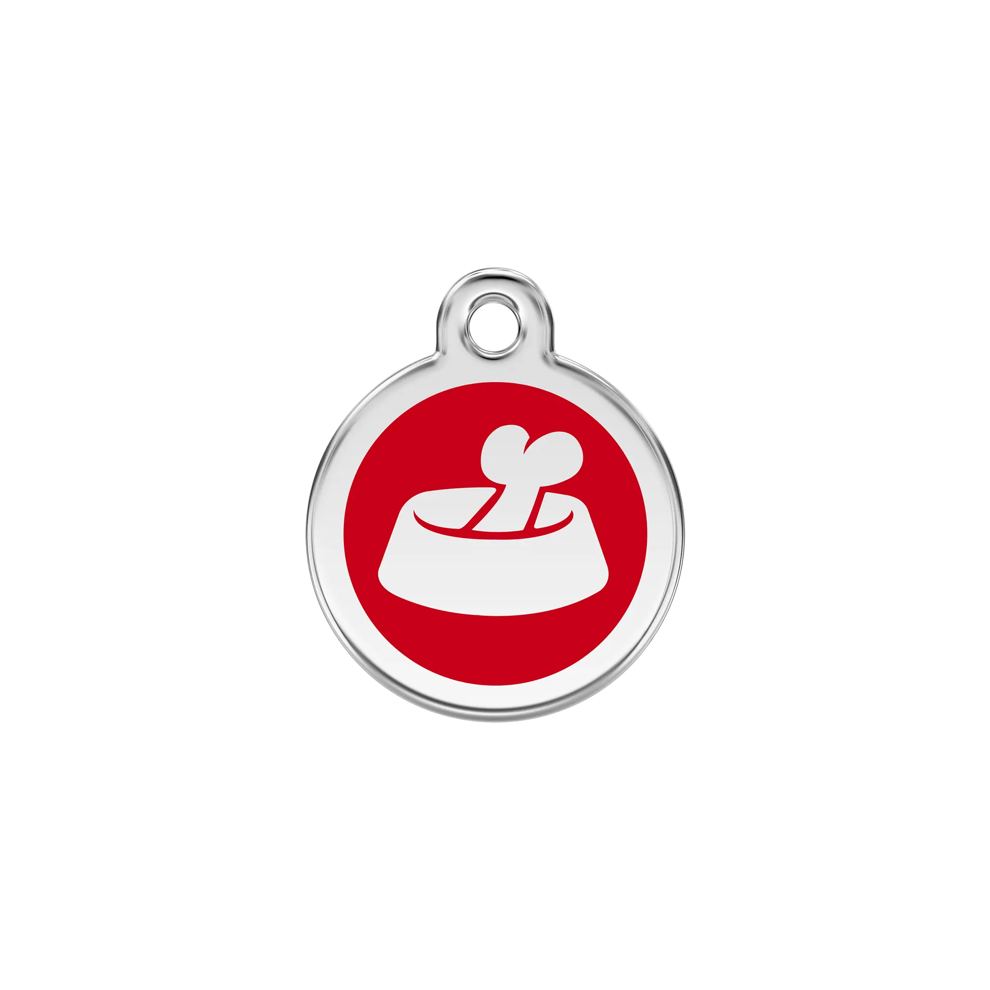 Bone in Bowl Enamel & Stainless Steel pet tag