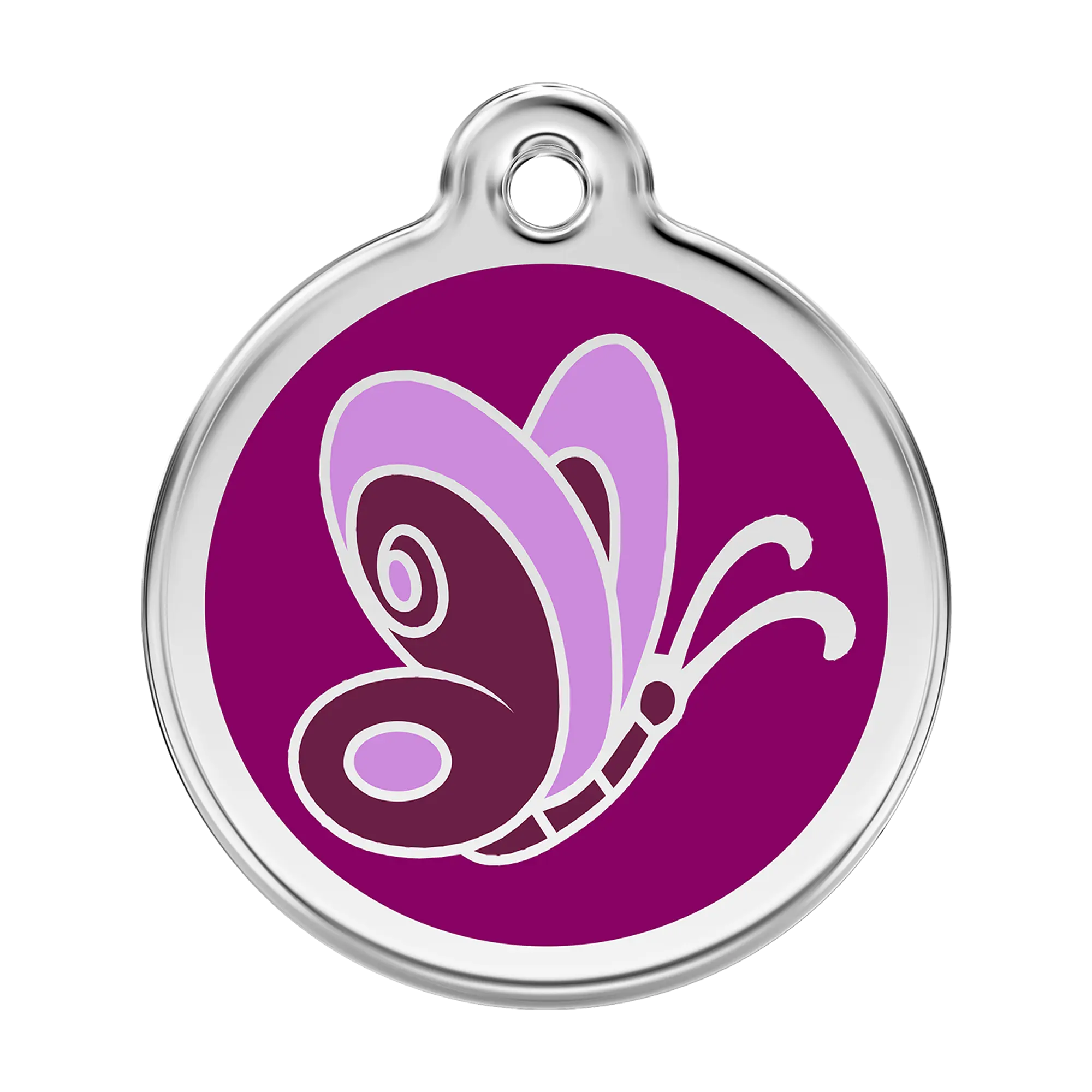 Butterfly Enamel & Stainless Steel pet tag