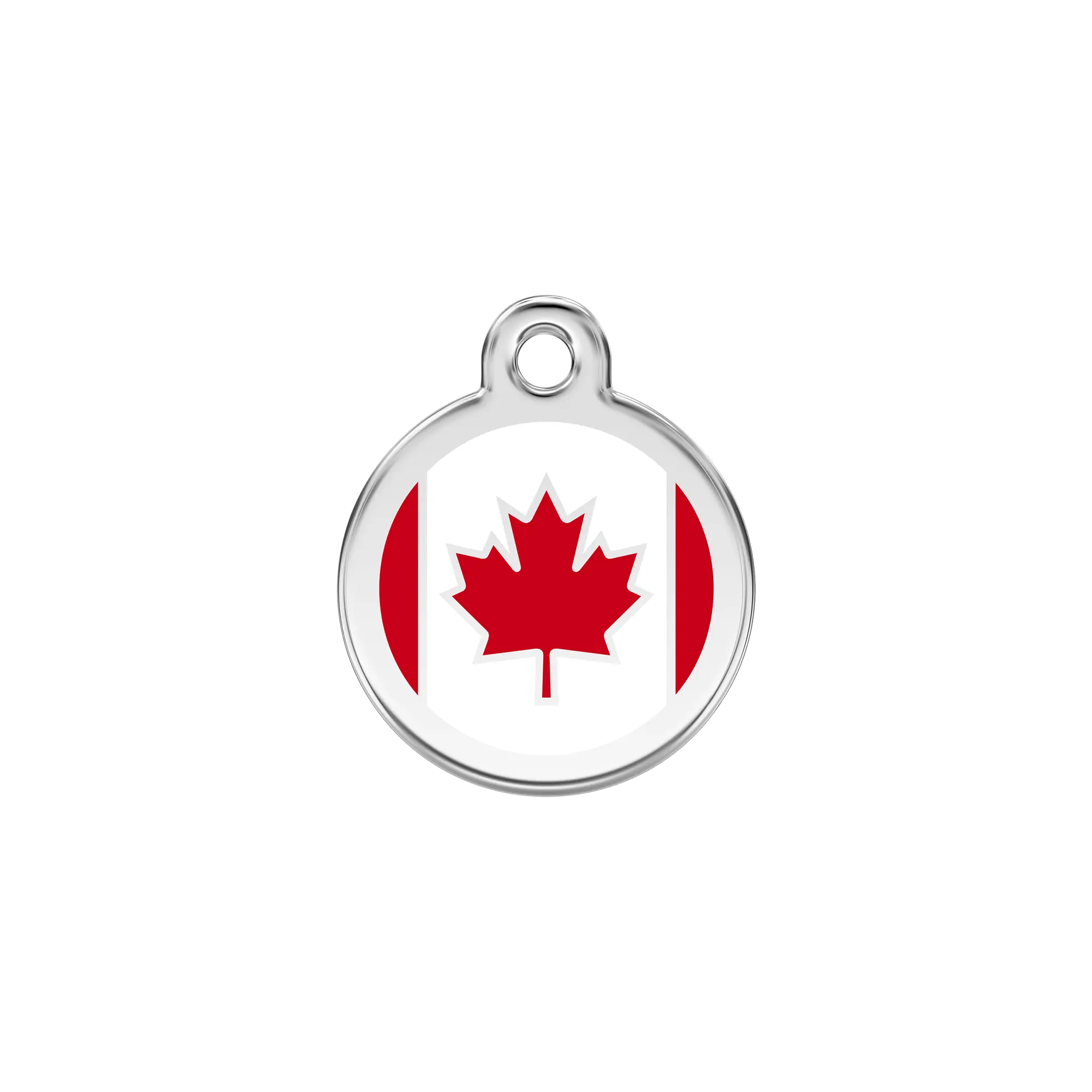 Canadian Flag Enamel & Stainless Steel pet tag