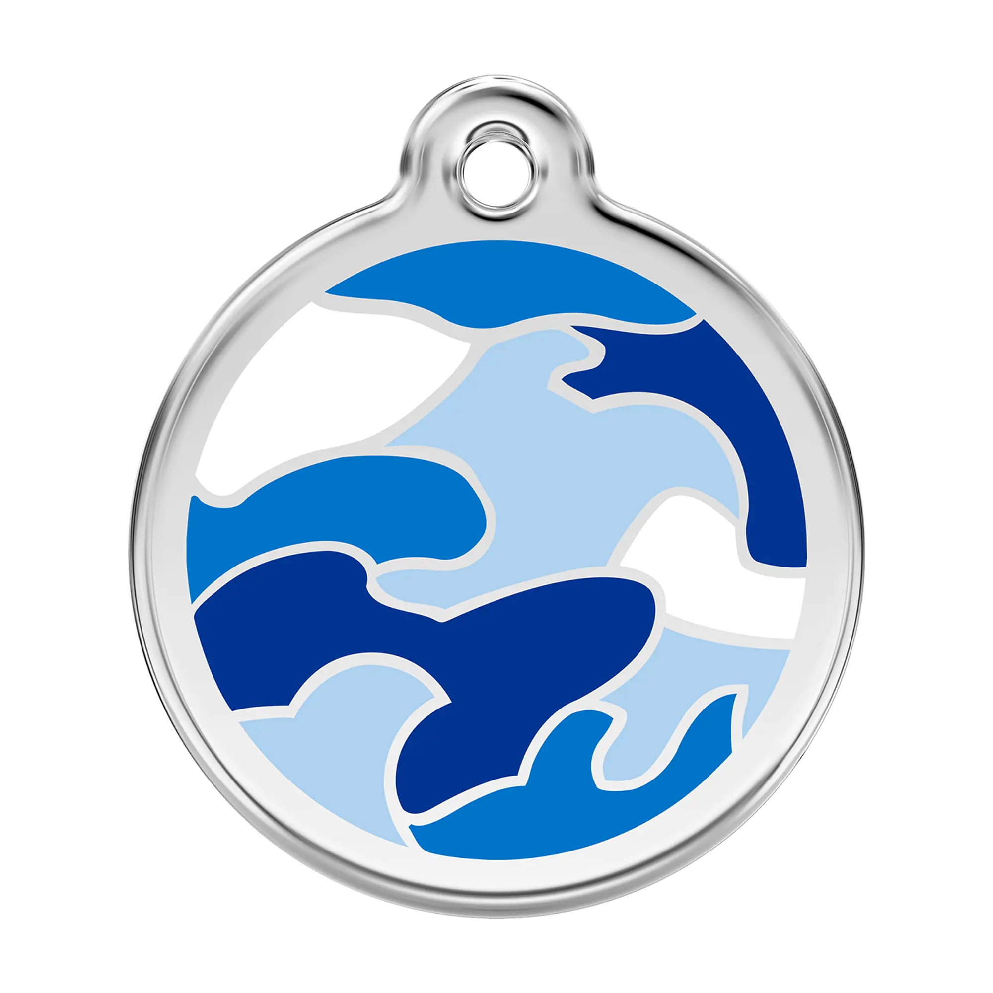 Camouflage Enamel & Stainless Steel pet tag