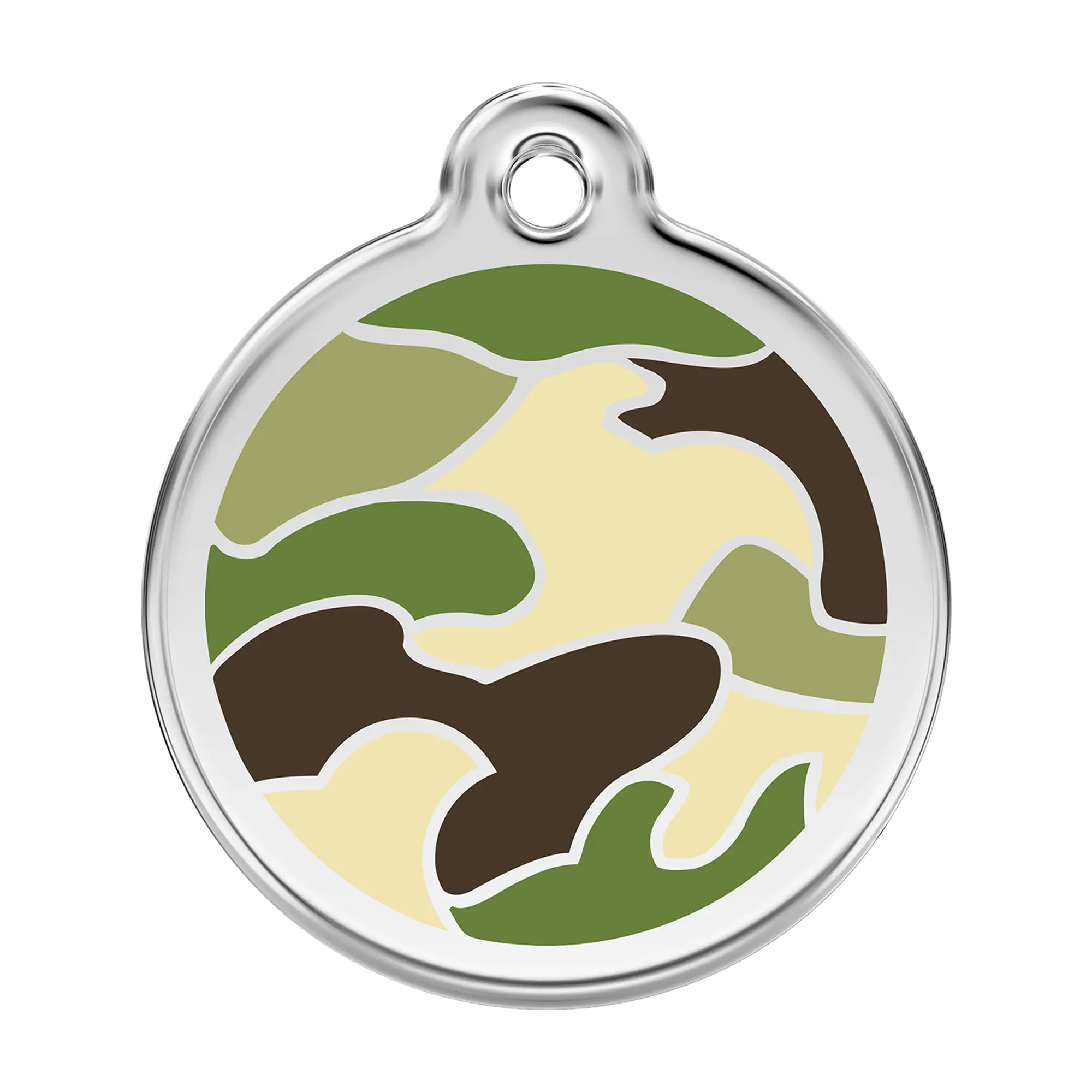 Camouflage Enamel & Stainless Steel pet tag