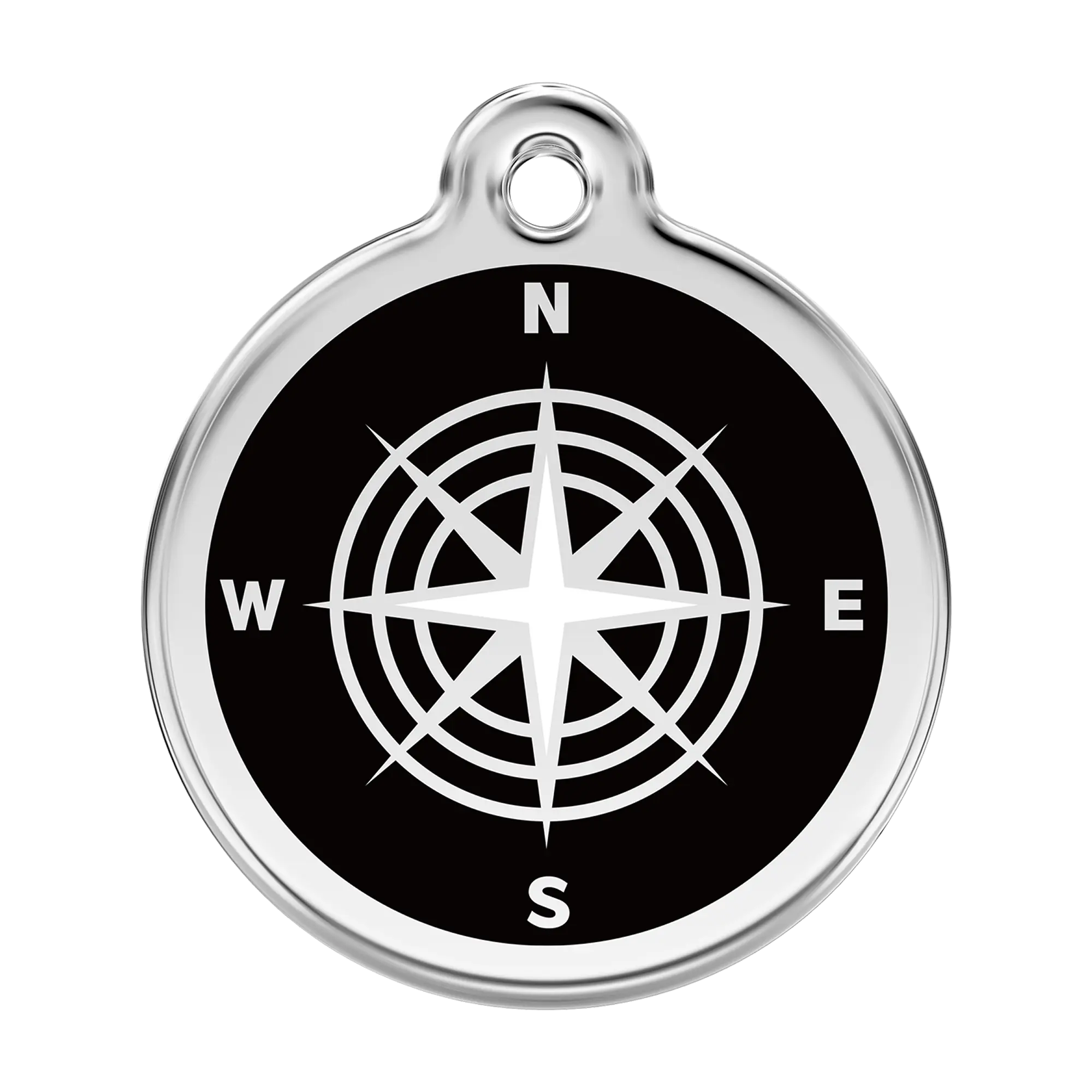 Compass Enamel & Stainless Steel pet tag