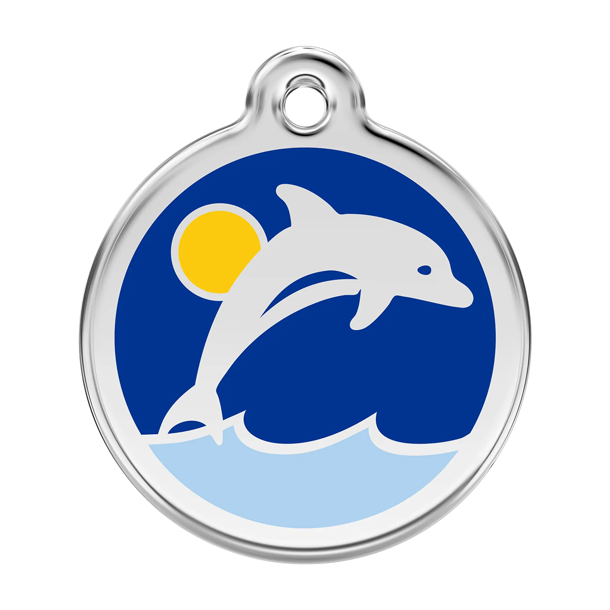 Dolphin Enamel & Stainless Steel pet tag