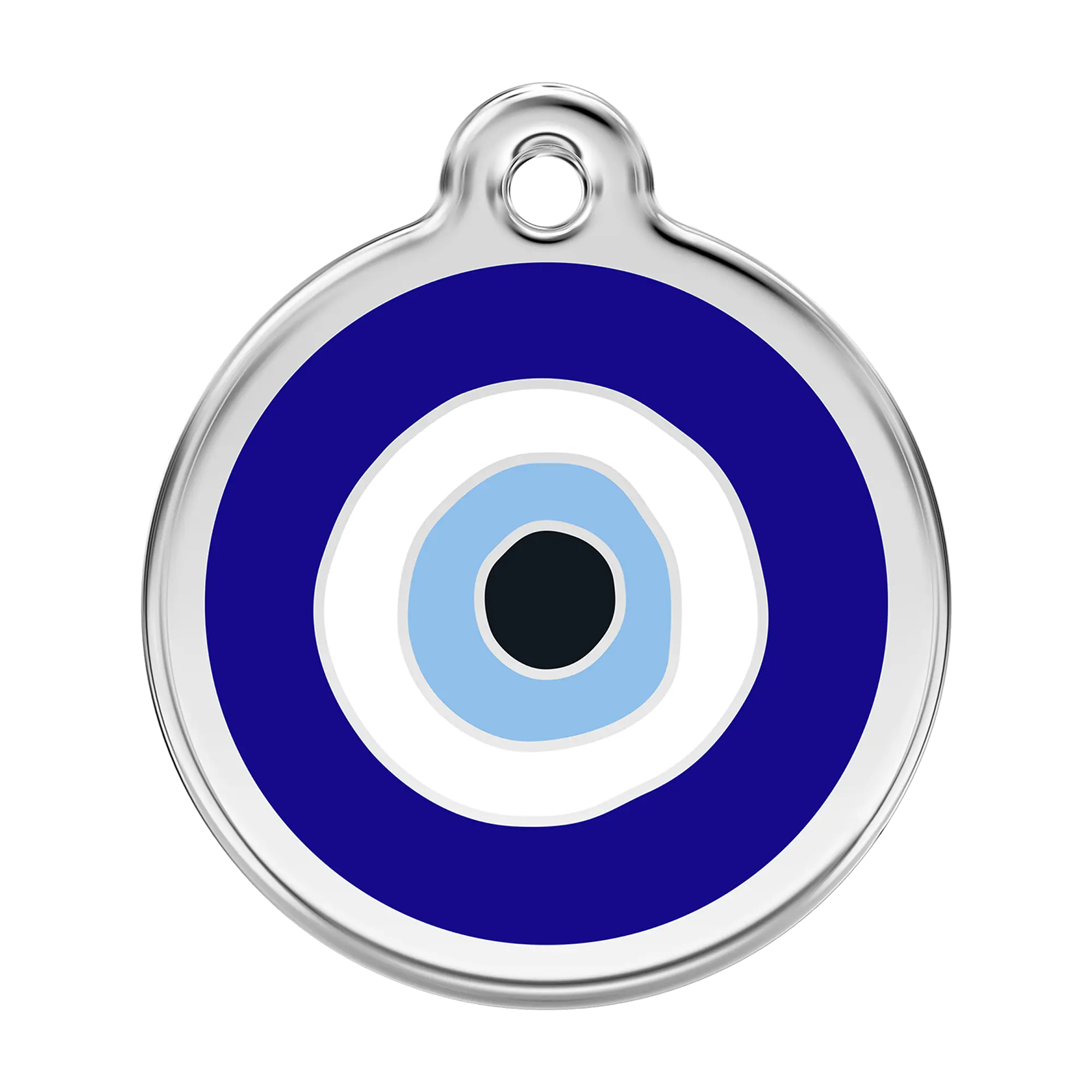 Evil Eye in Dark Blue Enamel & Stainless Steel pet tag