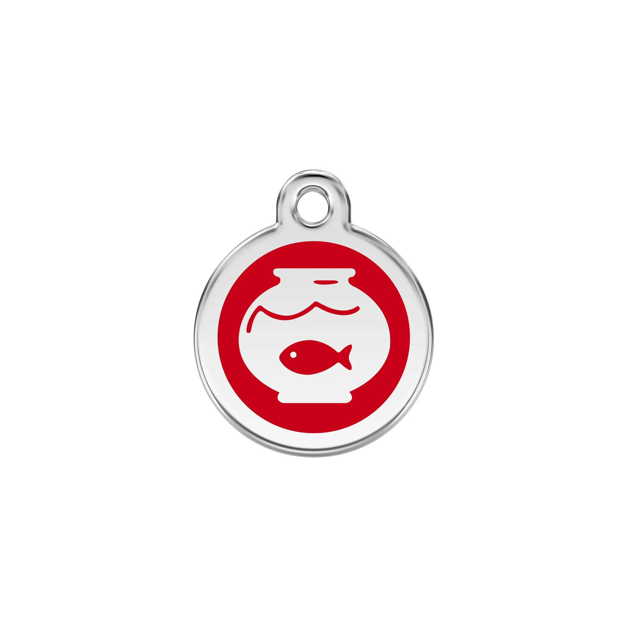 Fish Bowl Enamel & Stainless Steel pet tag
