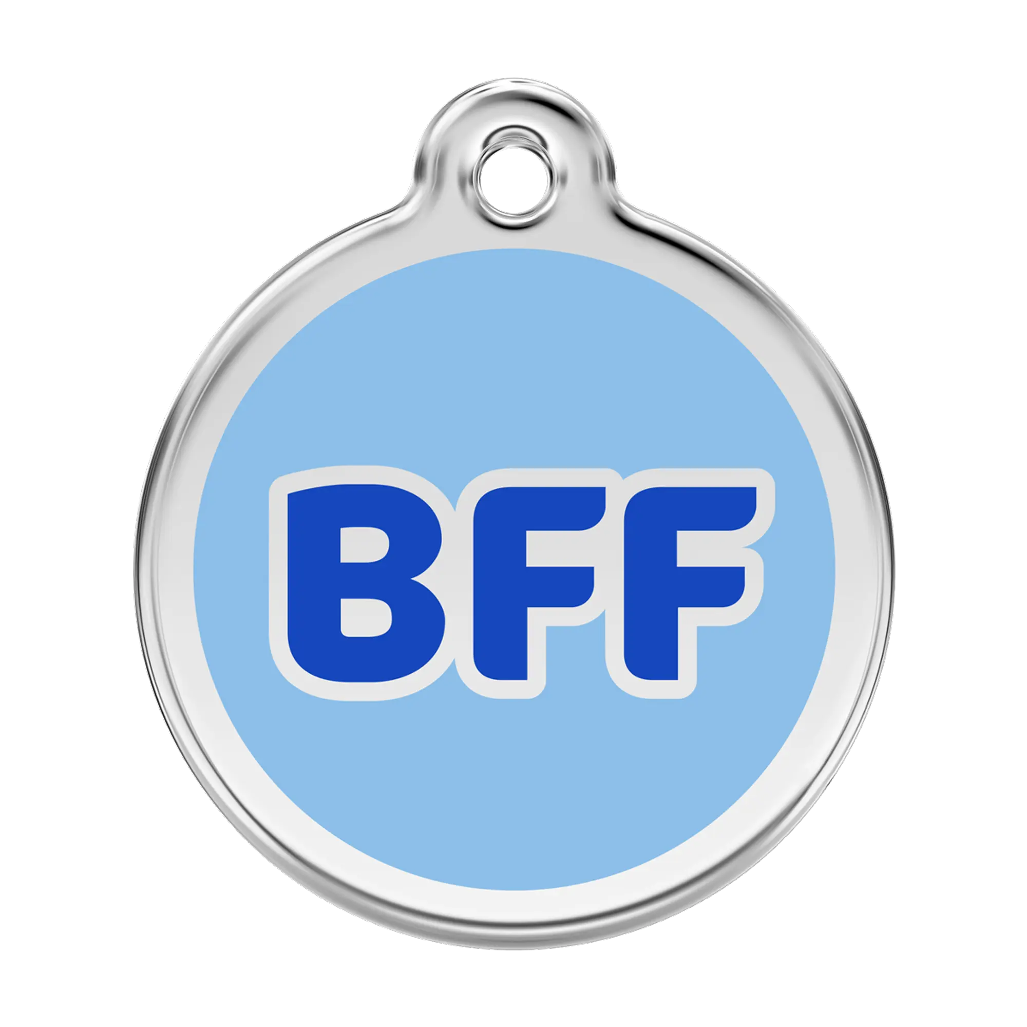 BFF Light Blue Enamel & Stainless Steel pet tag