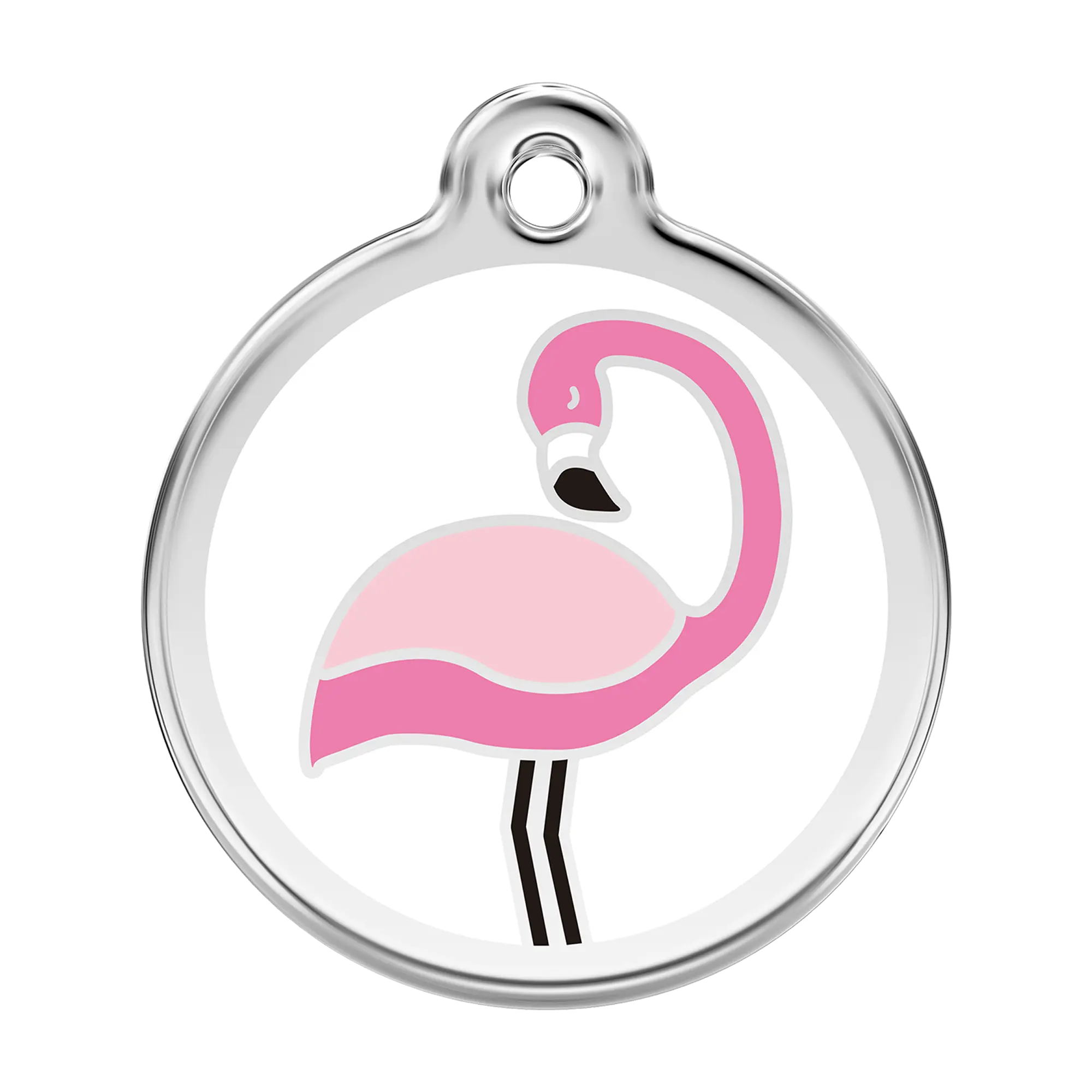 Flamingo Enamel & Stainless Steel pet tag