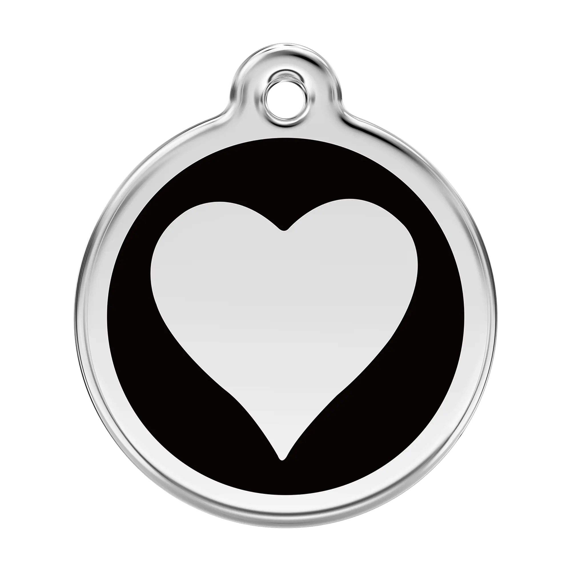 Heart Enamel & Stainless Steel pet tag