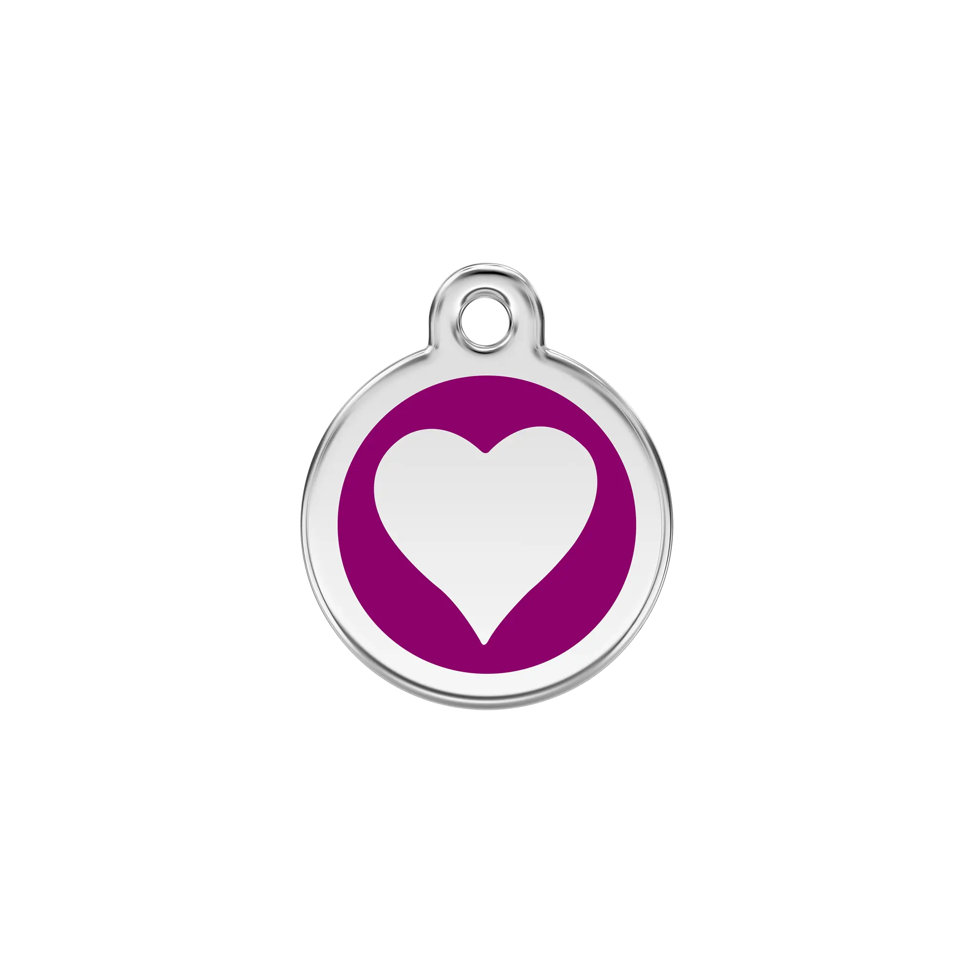 Heart Enamel & Stainless Steel pet tag