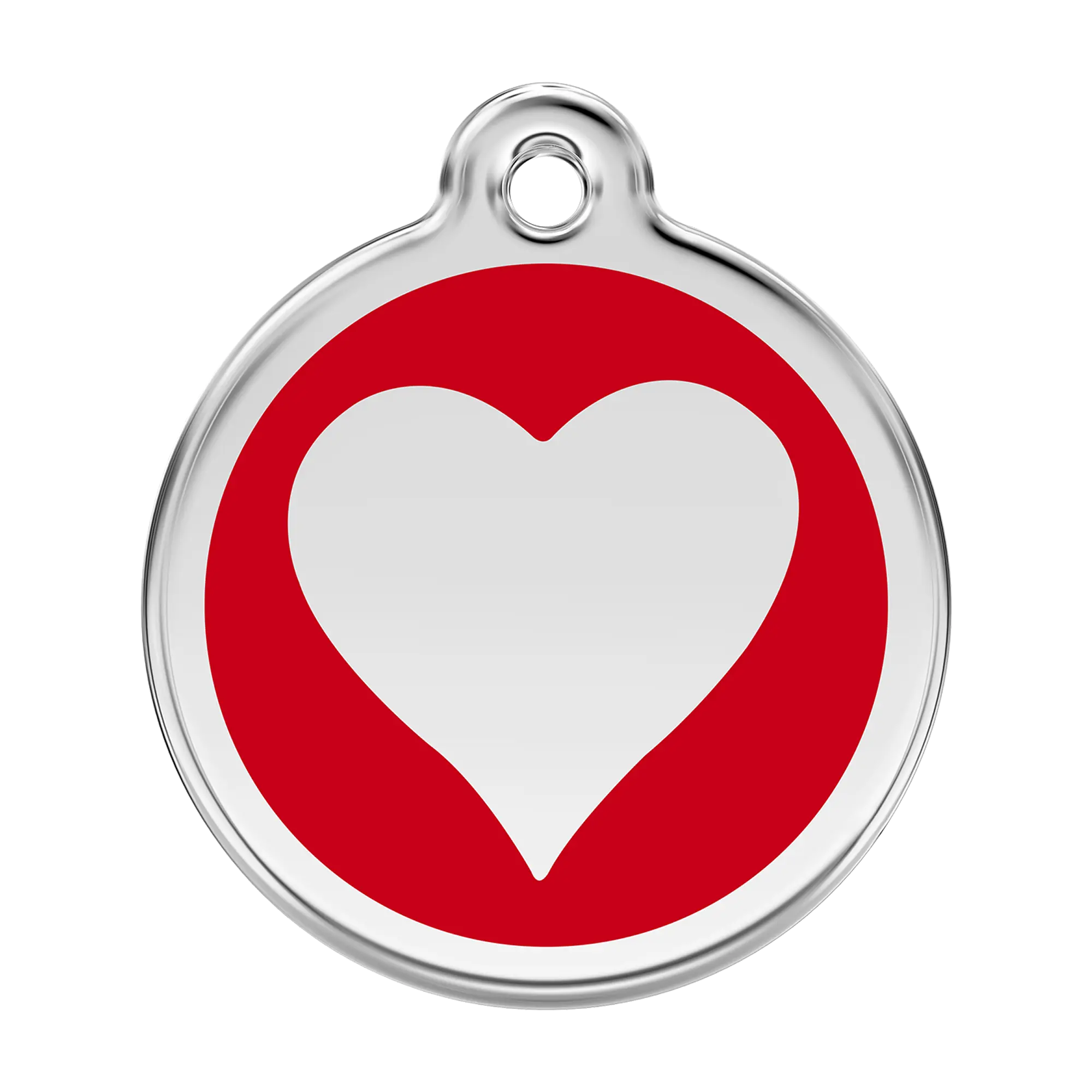 Heart Enamel & Stainless Steel pet tag