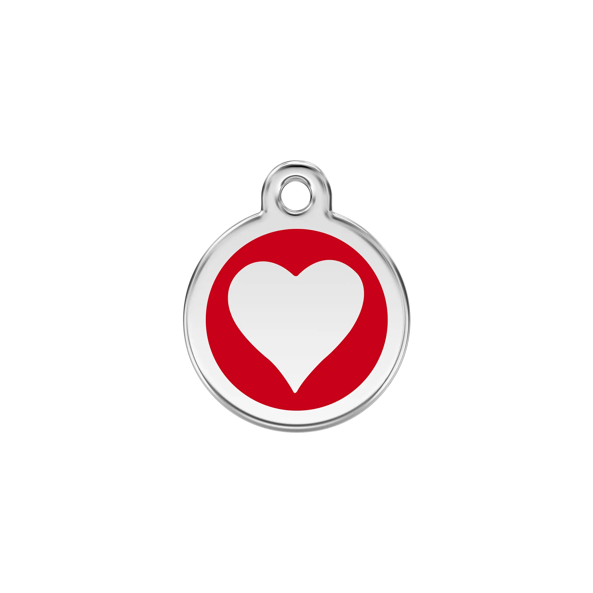 Heart Enamel & Stainless Steel pet tag