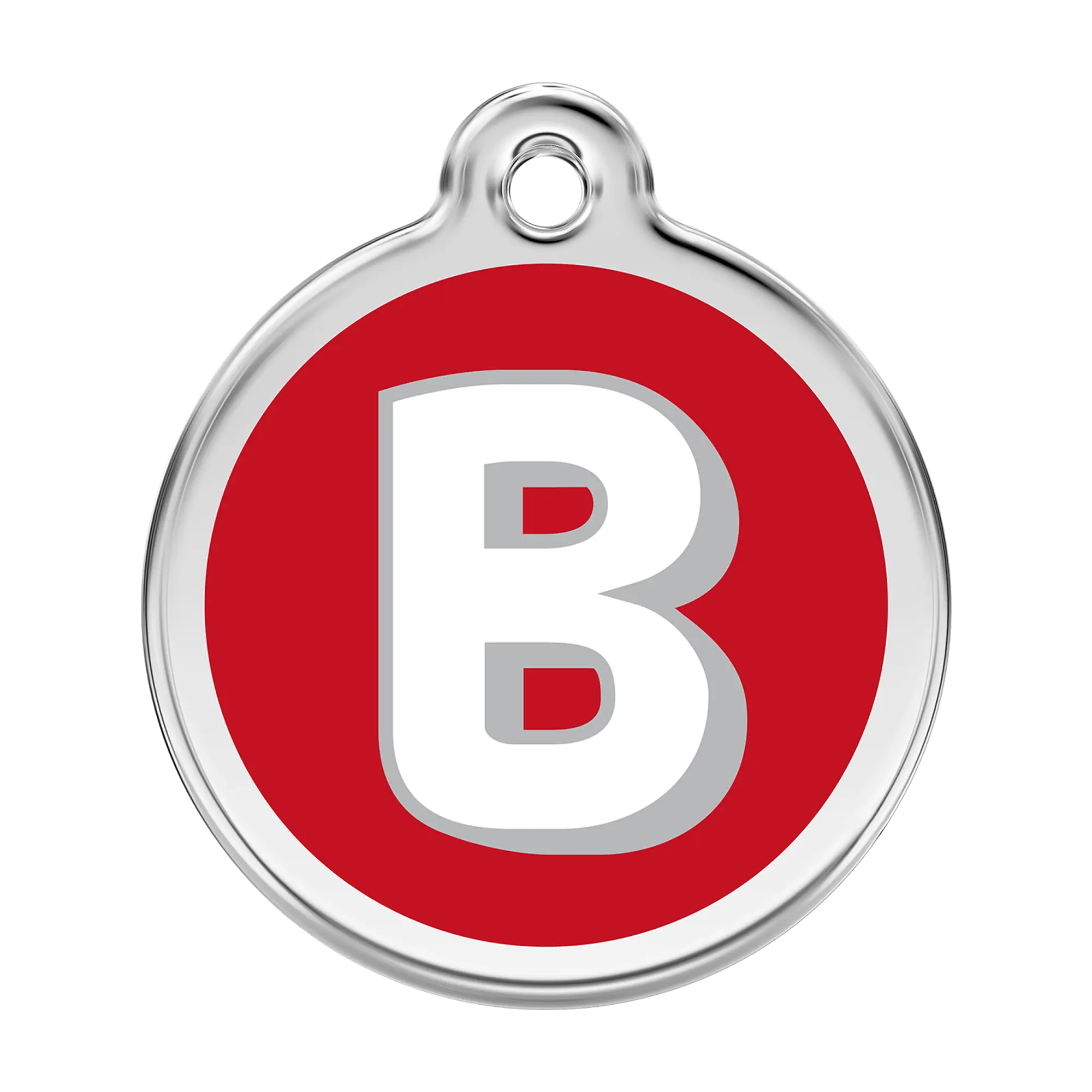 Alphabet Letter B Enamel & Stainless Steel pet tag