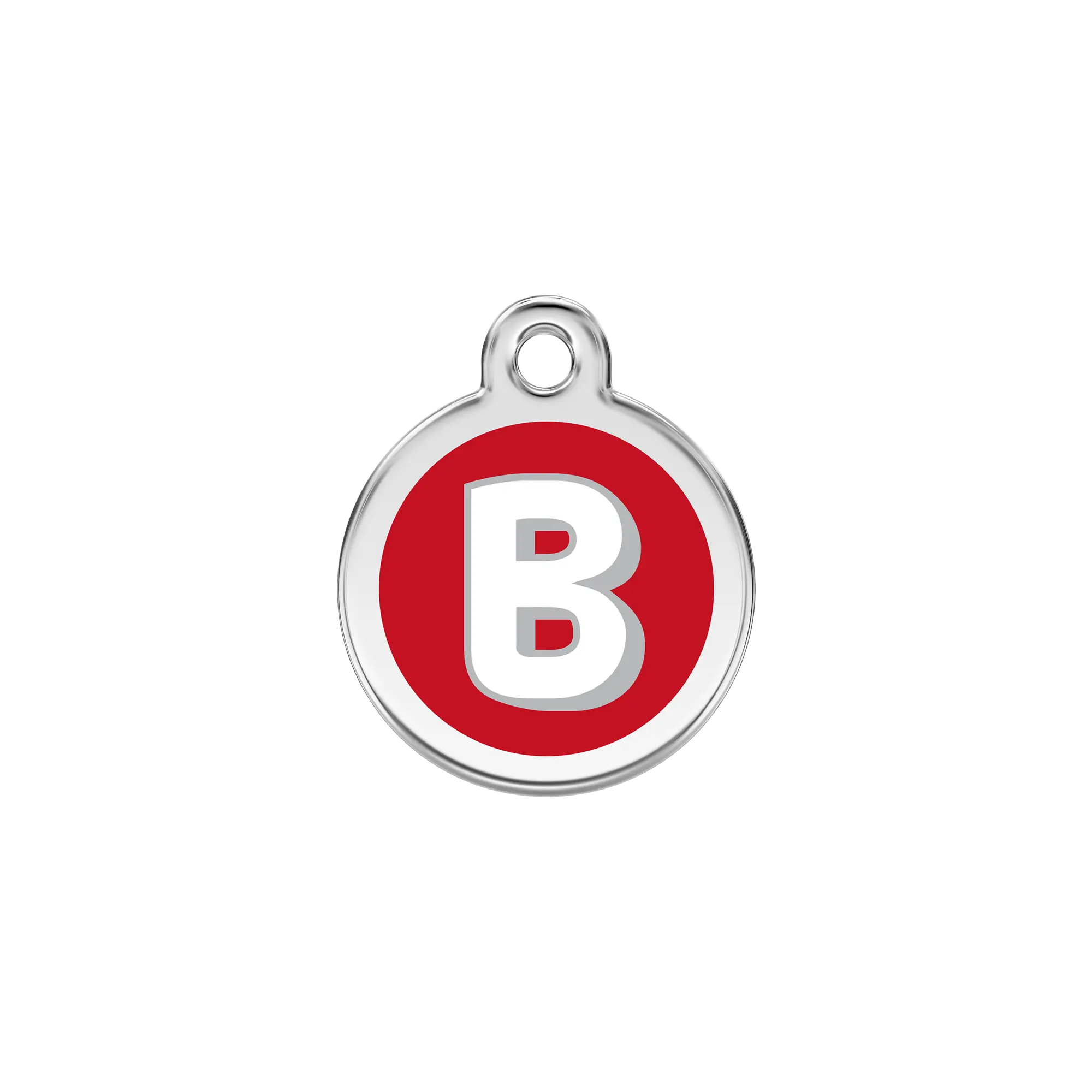 Alphabet Letter B Enamel & Stainless Steel pet tag