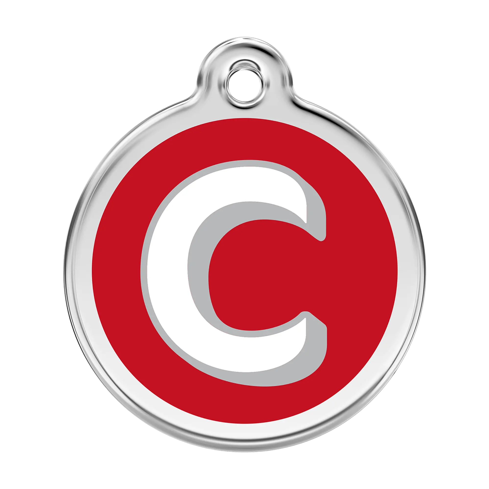 Alphabet Letter C Enamel & Stainless Steel pet tag
