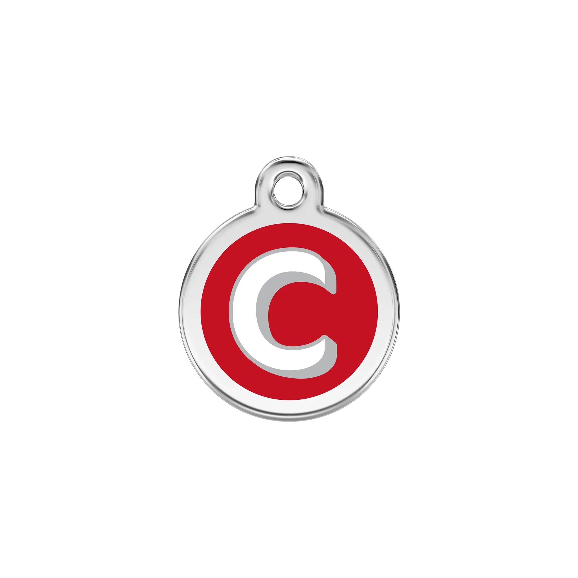 Alphabet Letter C Enamel & Stainless Steel pet tag