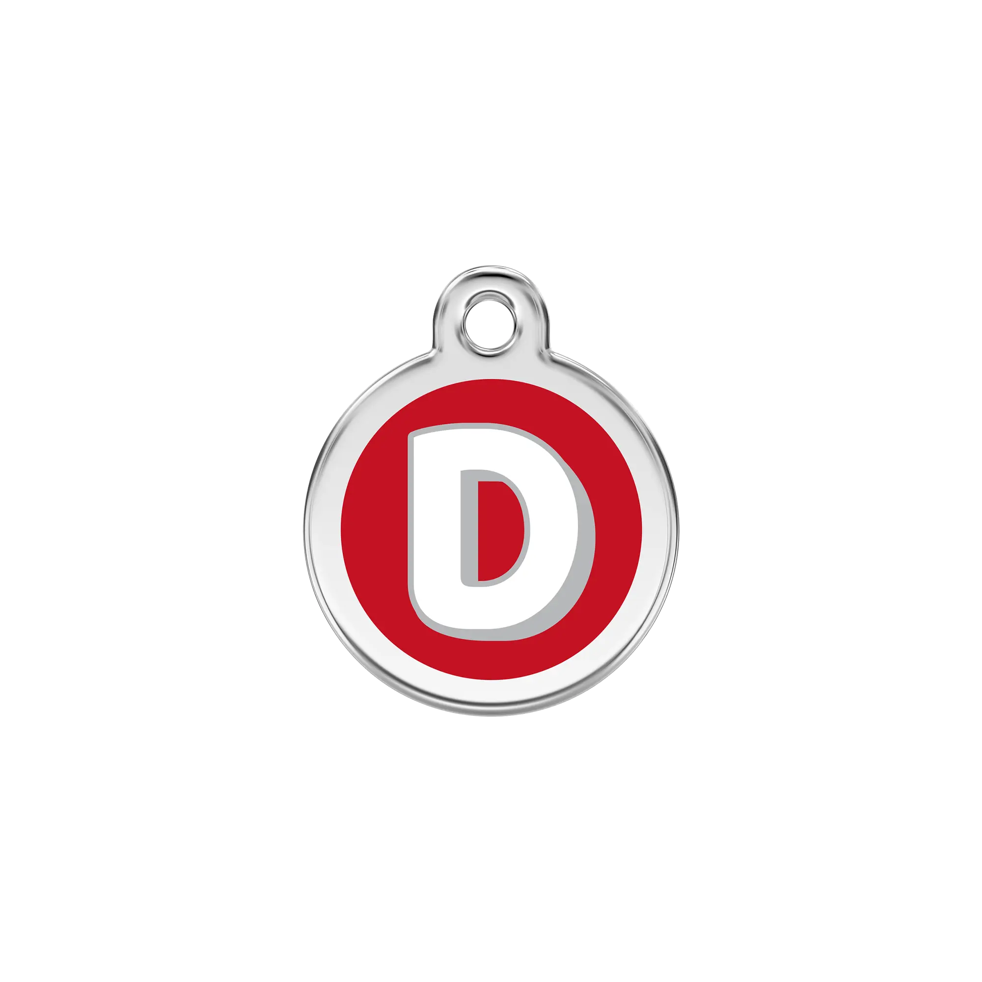 Alphabet Letter D Enamel & Stainless Steel pet tag