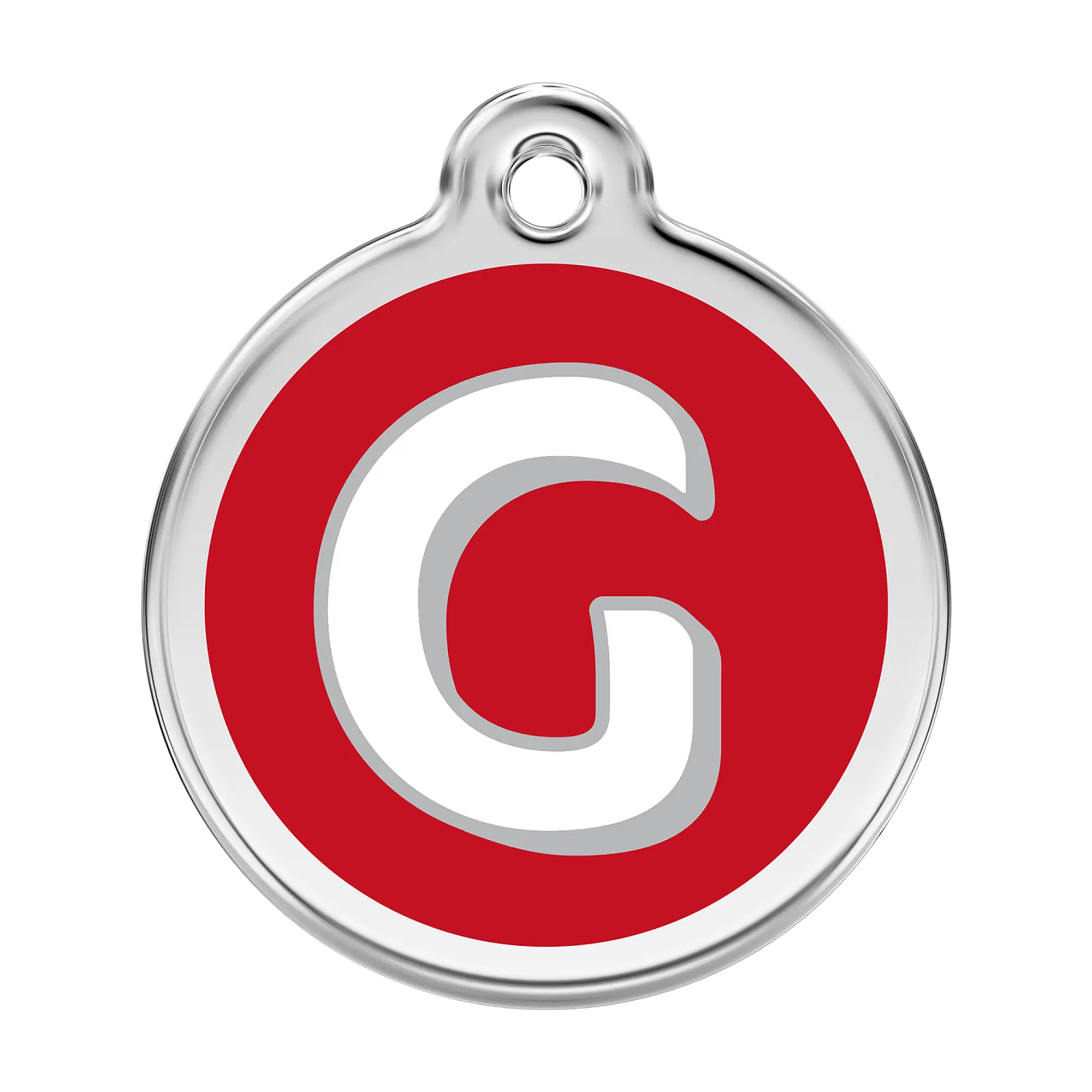Alphabet Letter G Enamel & Stainless Steel pet tag