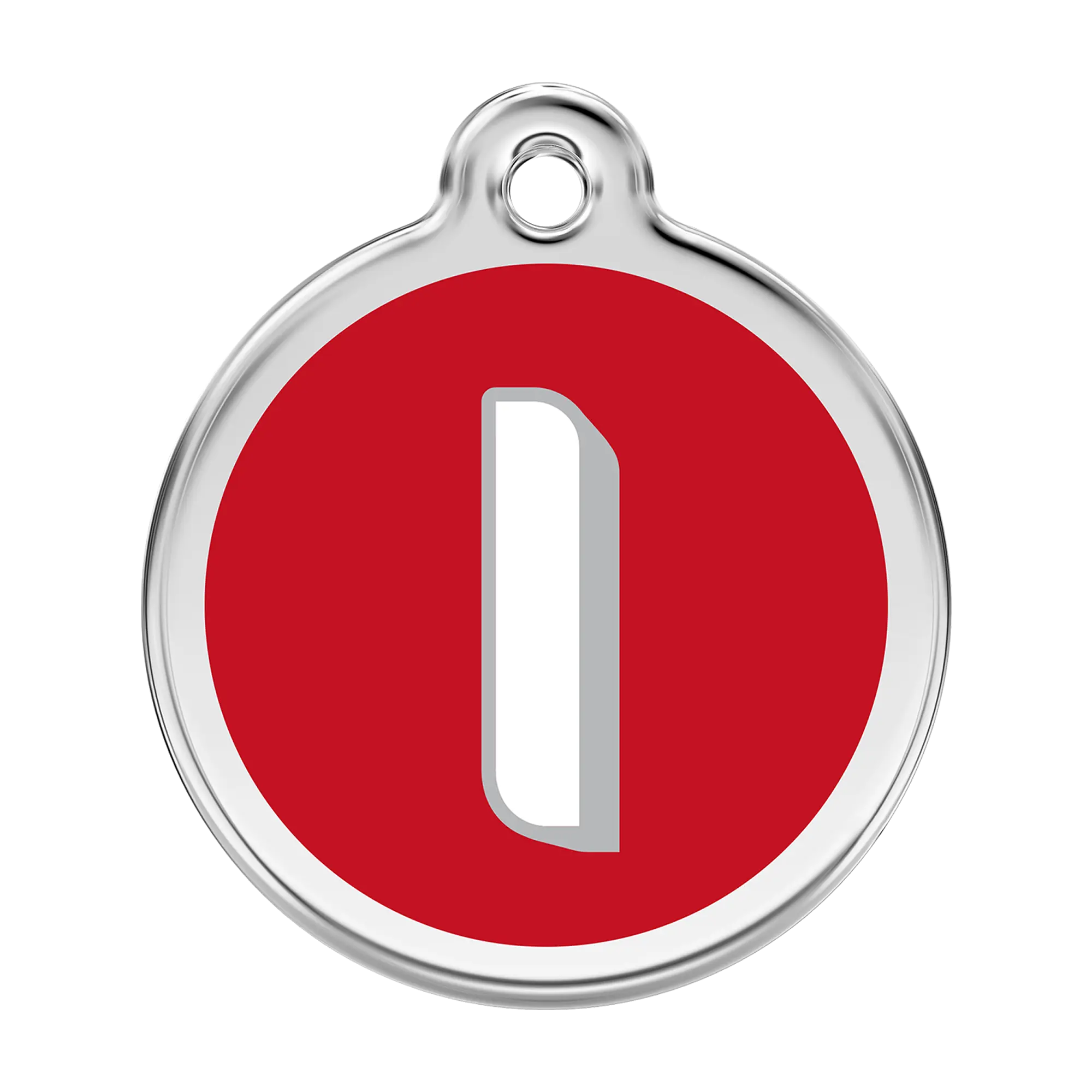 Alphabet Letter I Enamel & Stainless Steel pet tag