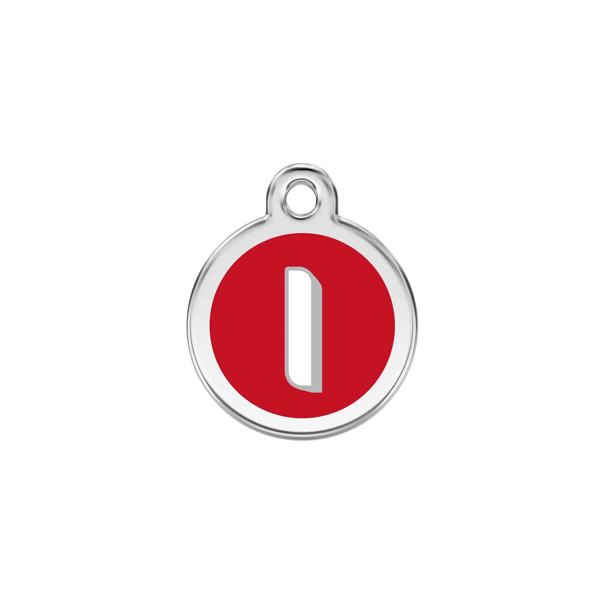 Alphabet Letter I Enamel & Stainless Steel pet tag