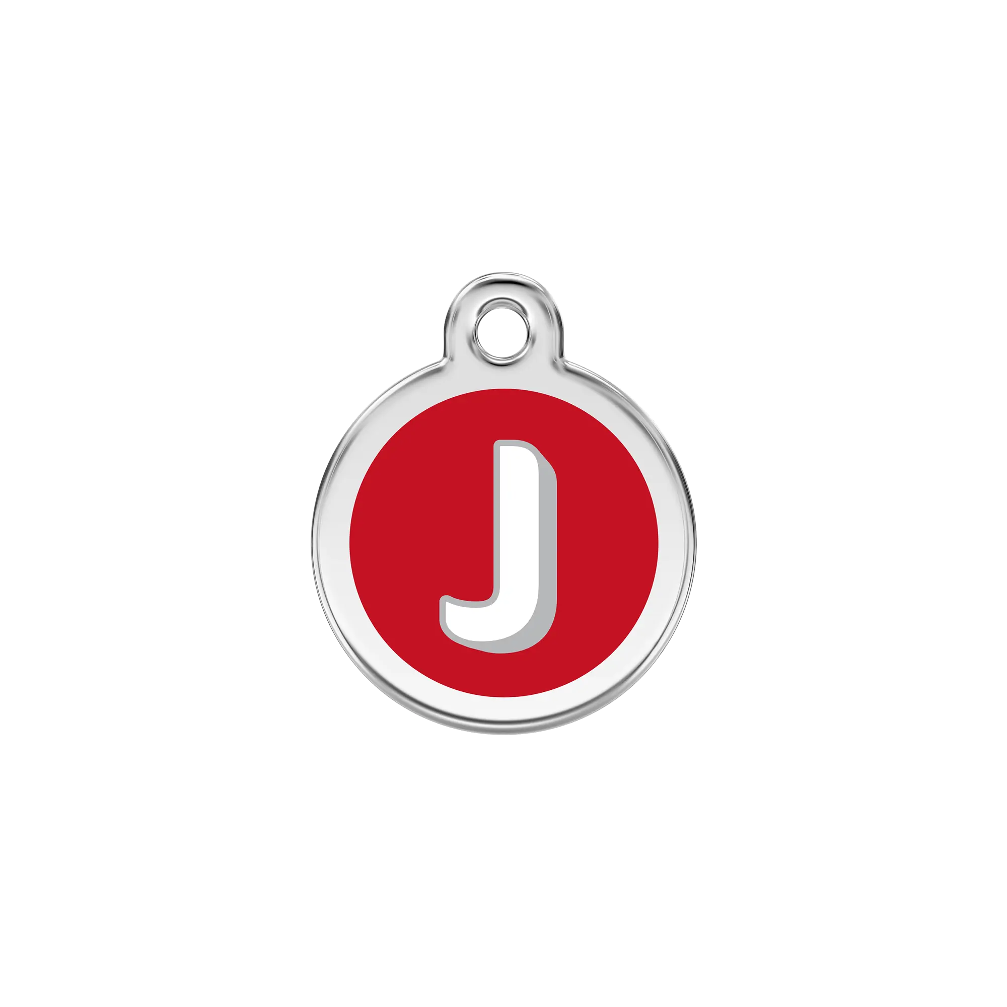 Alphabet Letter J Enamel & Stainless Steel pet tag