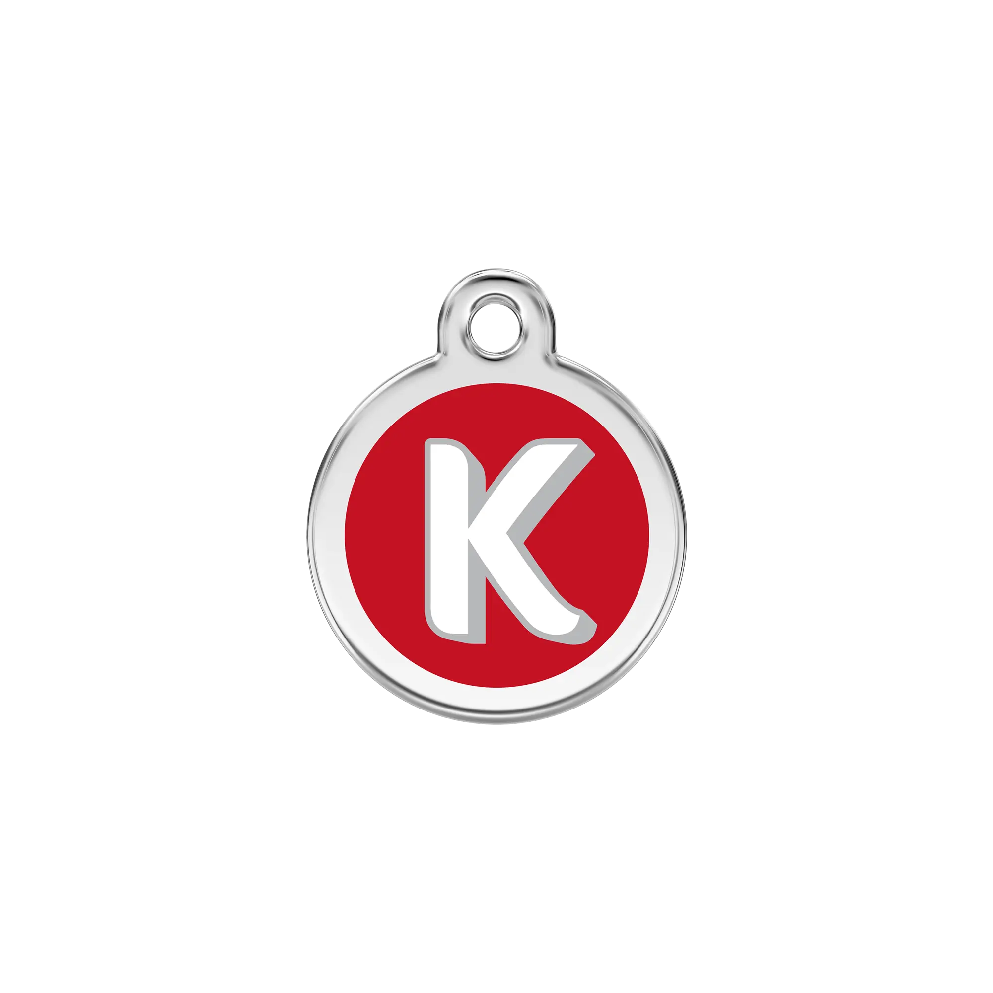 Alphabet Letter K Enamel & Stainless Steel pet tag