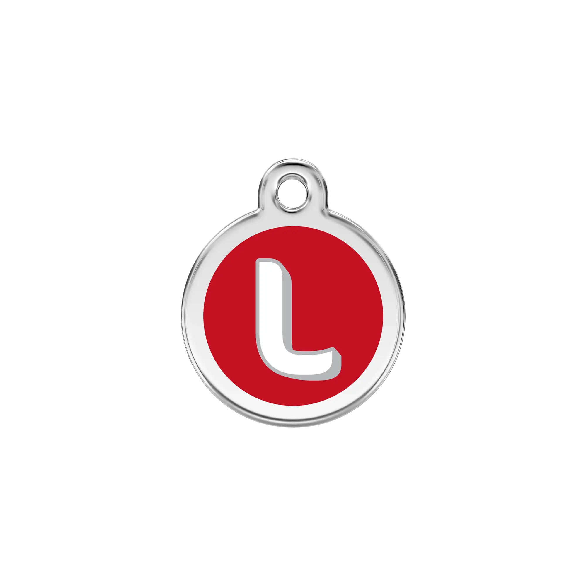 Alphabet Letter L Enamel & Stainless Steel pet tag