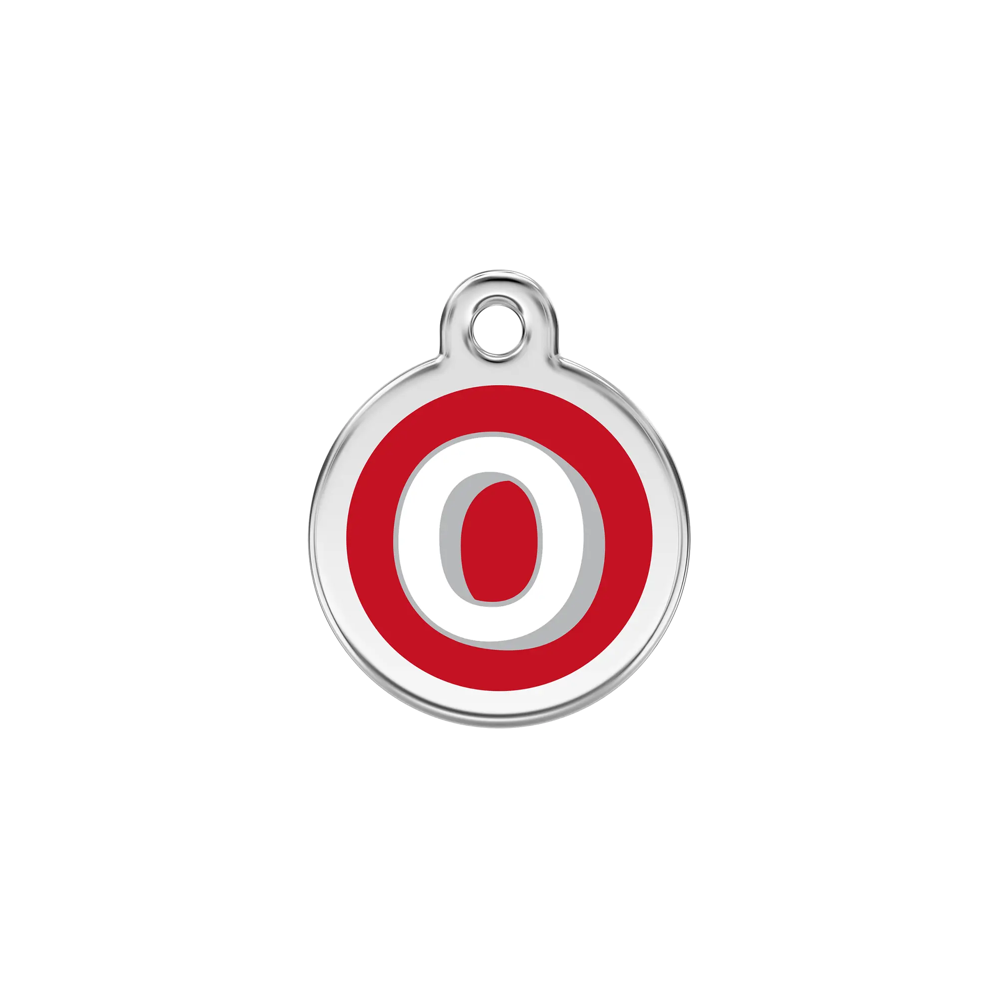 Alphabet Letter O Enamel & Stainless Steel pet tag