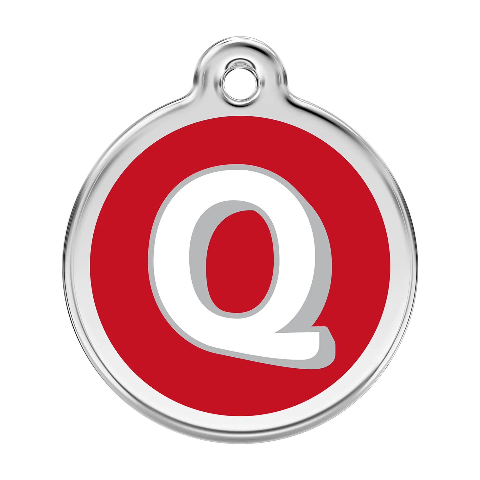 Alphabet Letter Q Enamel & Stainless Steel pet tag