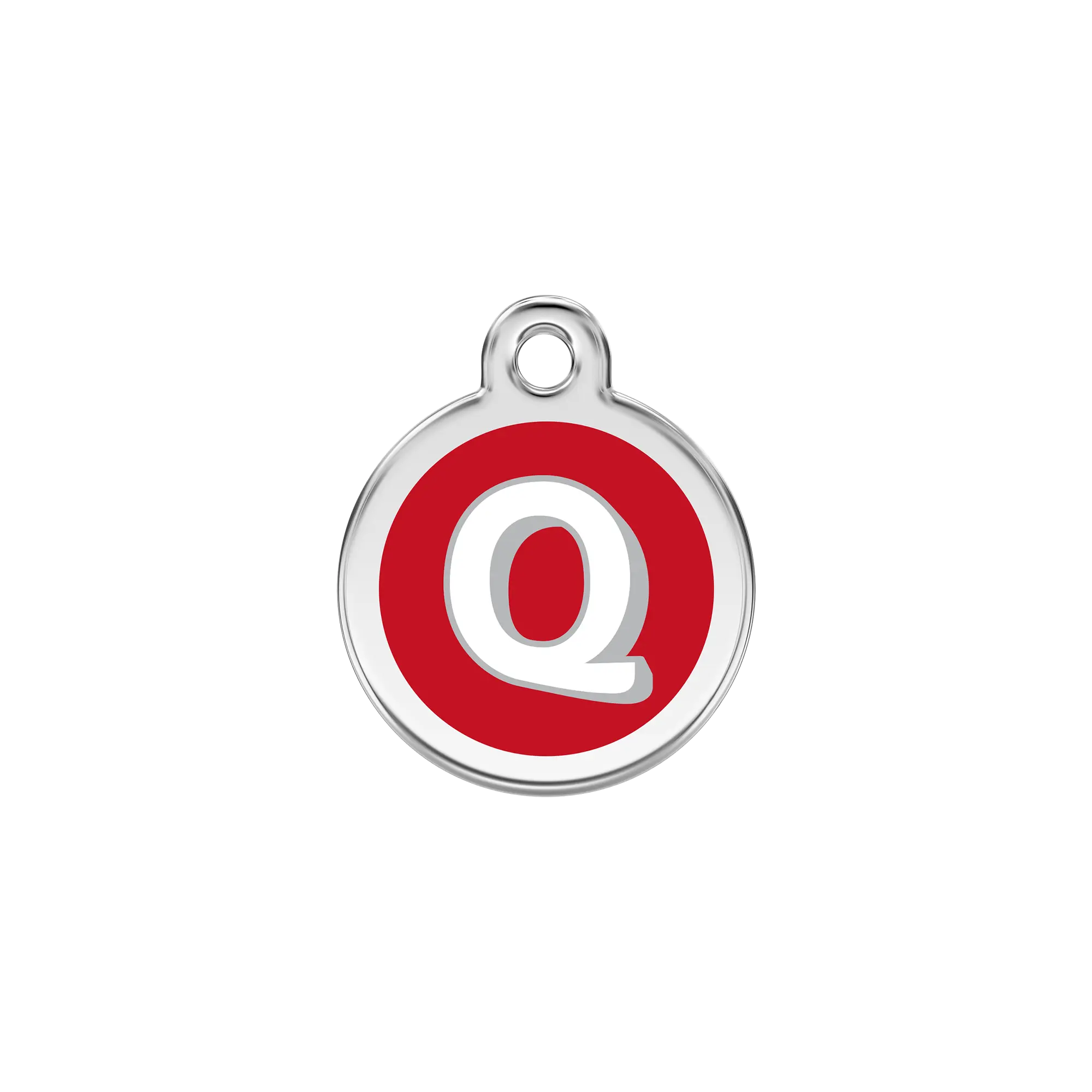 Alphabet Letter Q Enamel & Stainless Steel pet tag