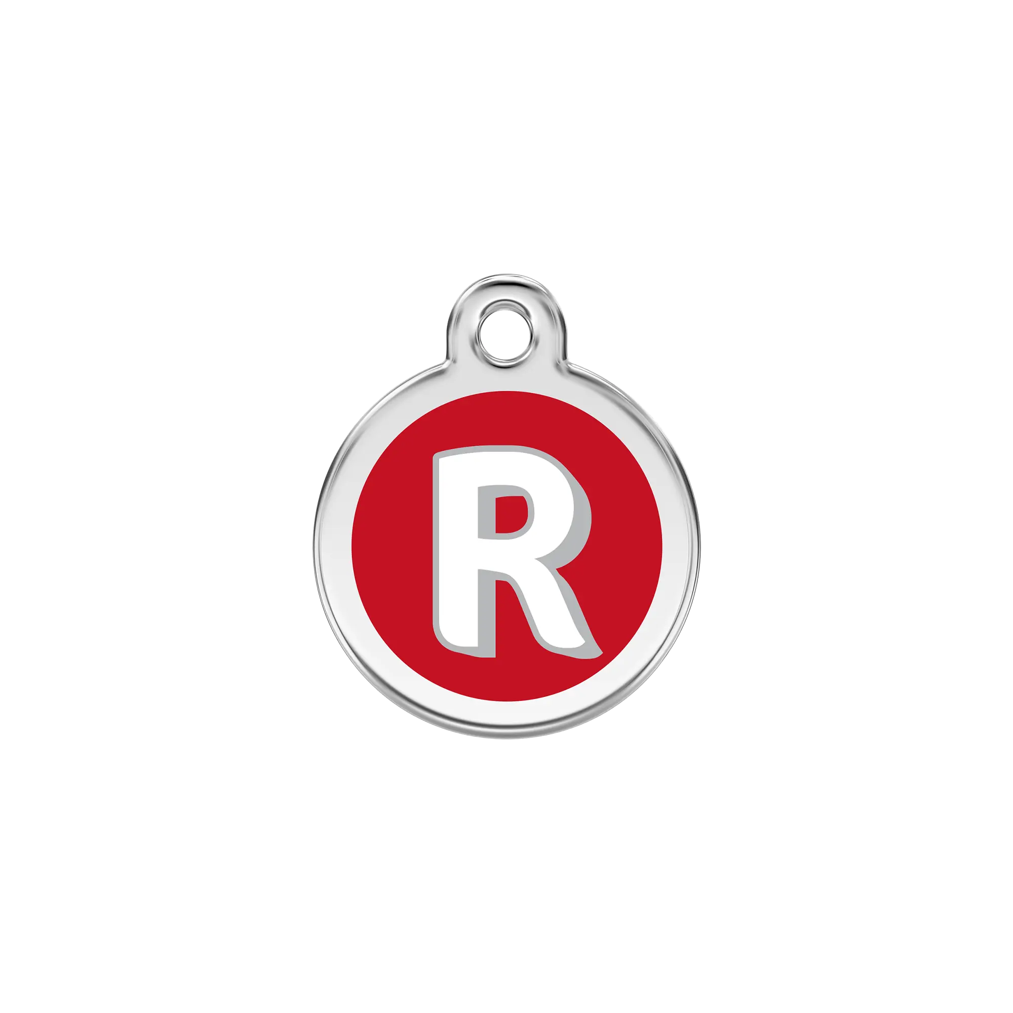 Alphabet Letter R Enamel & Stainless Steel pet tag