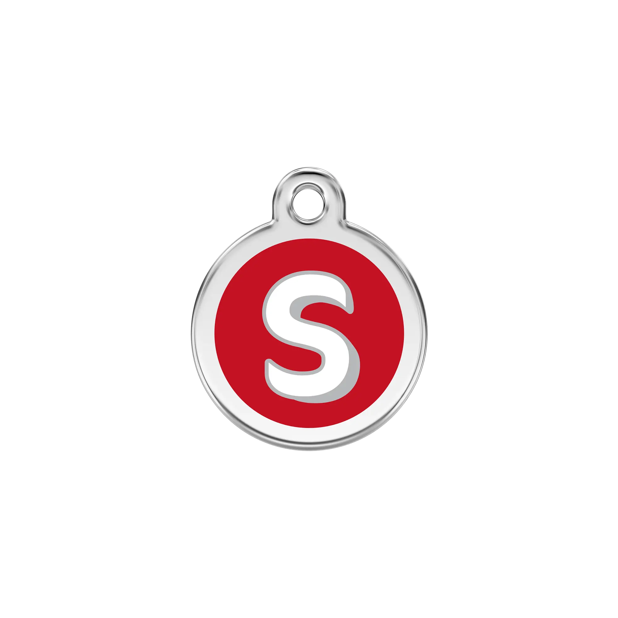 Alphabet Letter S Enamel & Stainless Steel pet tag