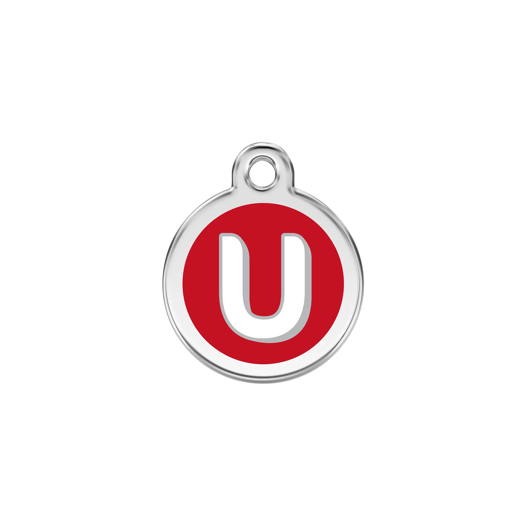 Alphabet Letter U Enamel & Stainless Steel pet tag