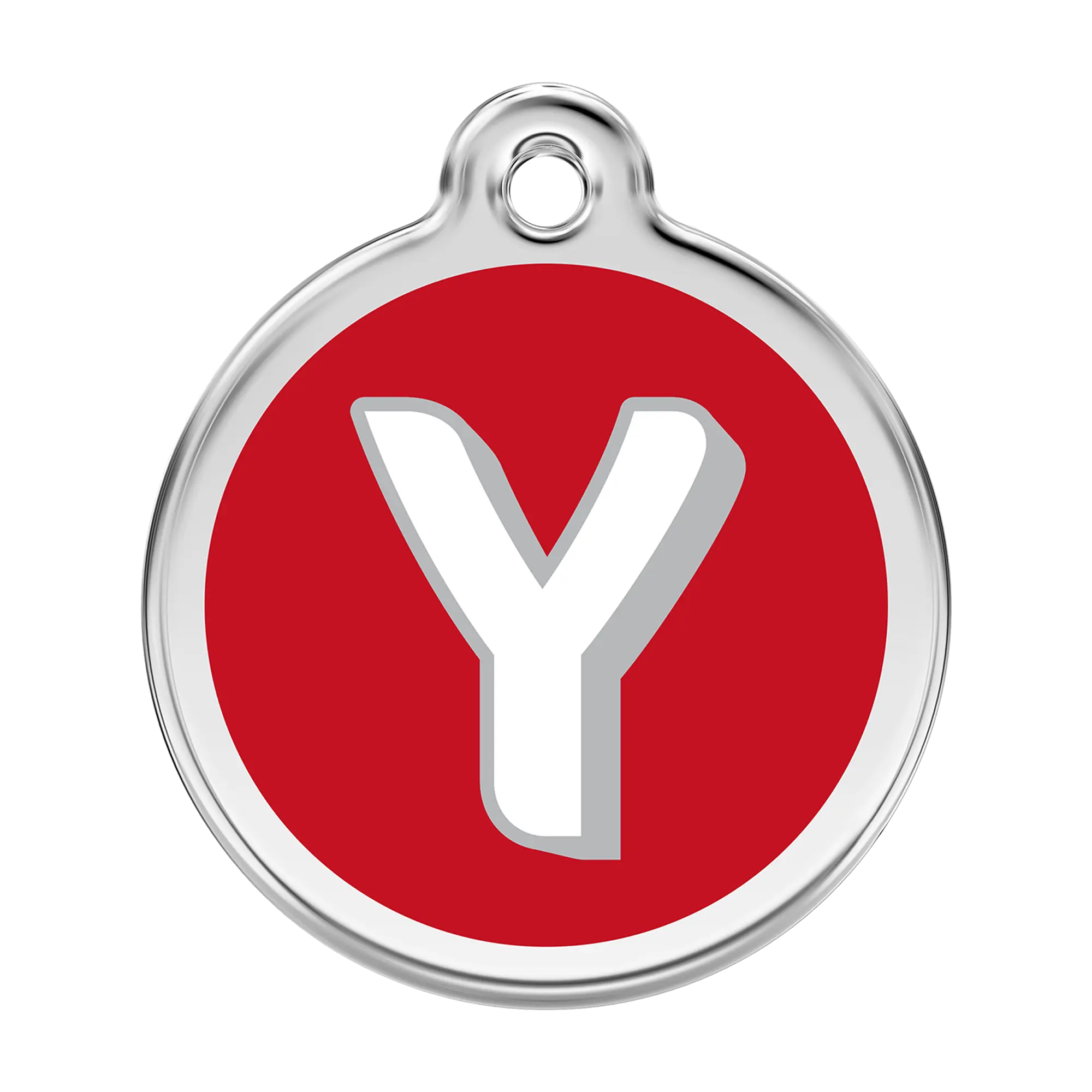 Alphabet Letter Y Enamel & Stainless Steel pet tag