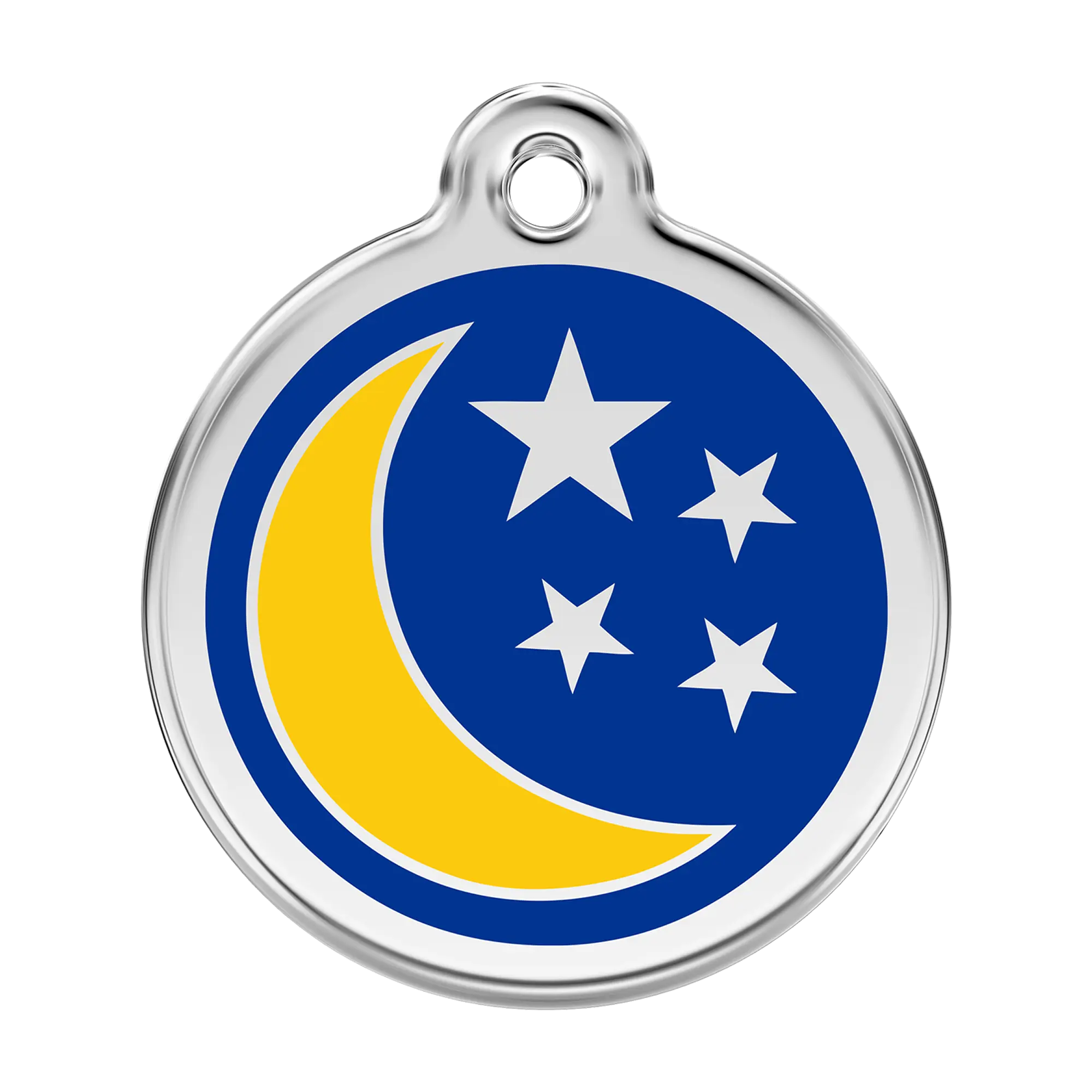 Moon & Stars Enamel & Stainless Steel pet tag