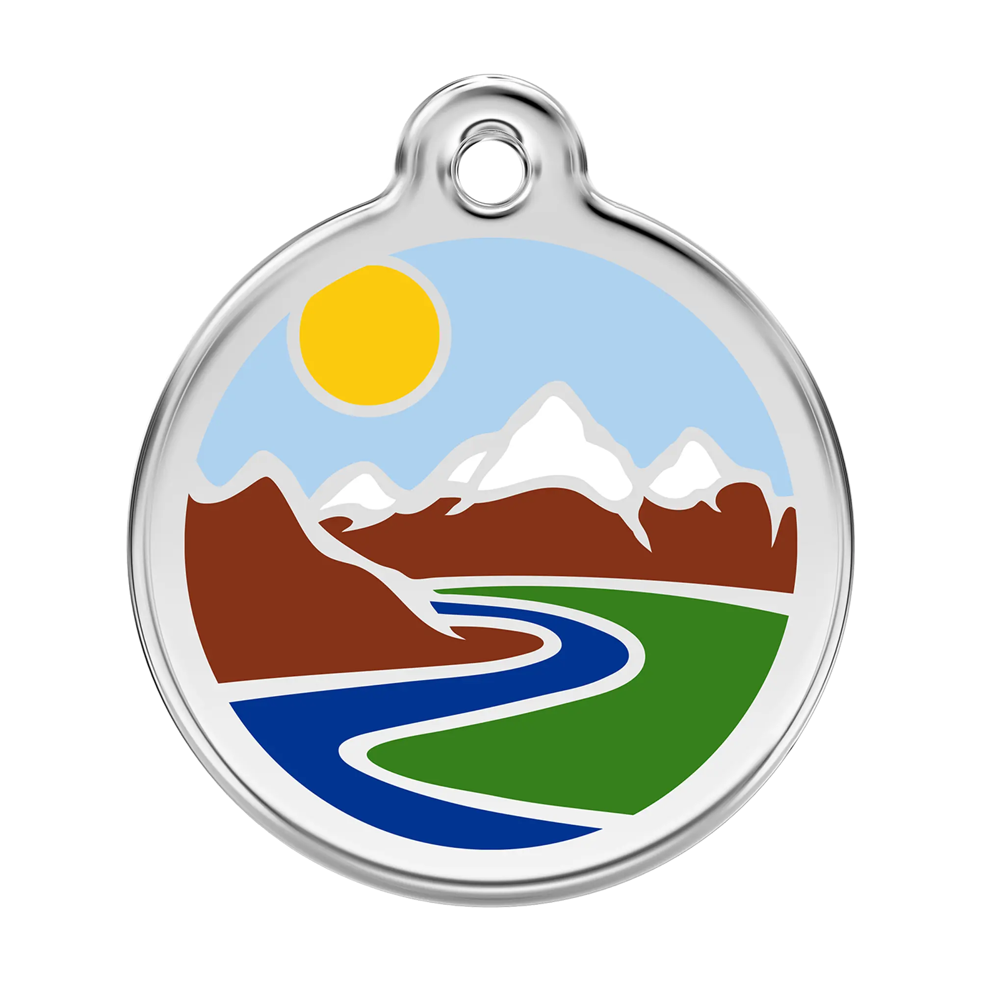 Mountains Enamel & Stainless Steel pet tag