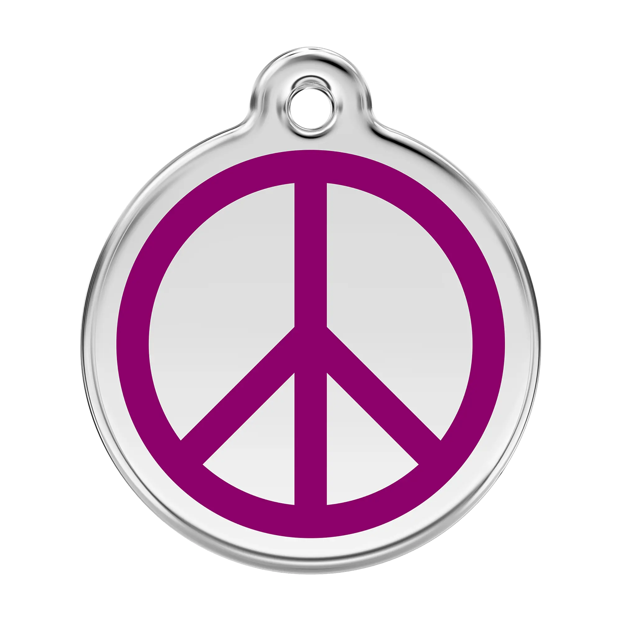 Peace in Purple Enamel & Stainless Steel pet tag