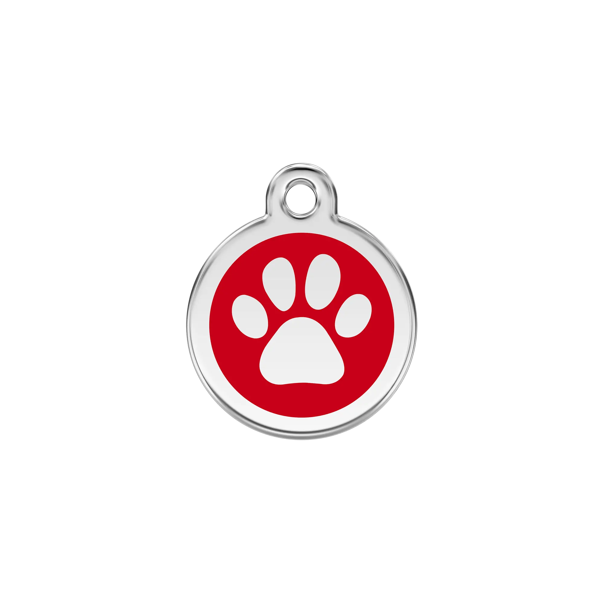 Pawprint Enamel & Stainless Steel pet tag