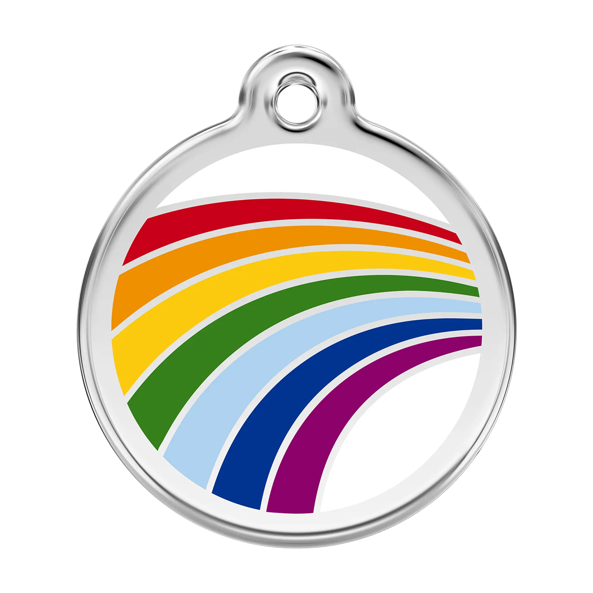 Rainbow Enamel & Stainless Steel pet tag