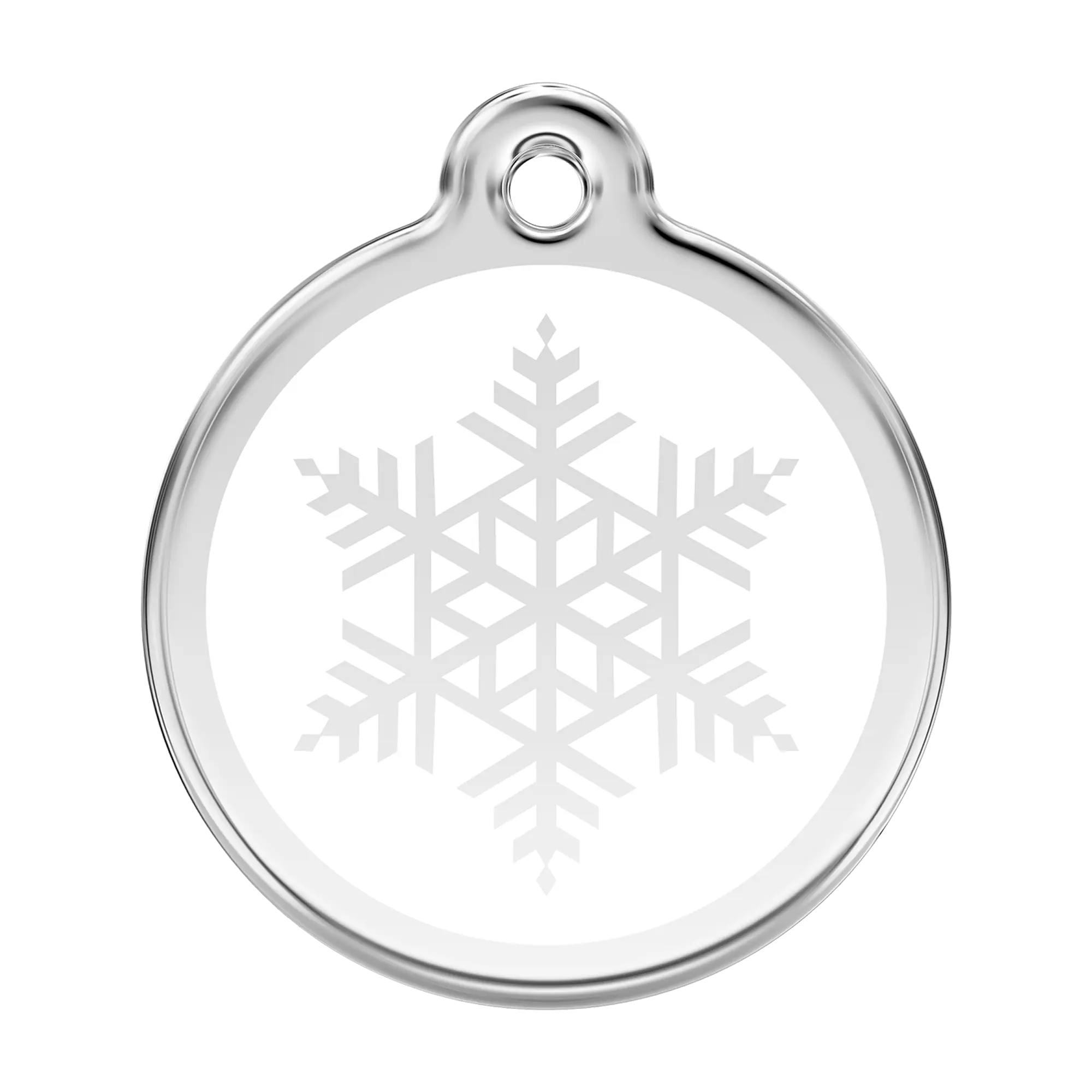 Snowflake Enamel & Stainless Steel pet tag