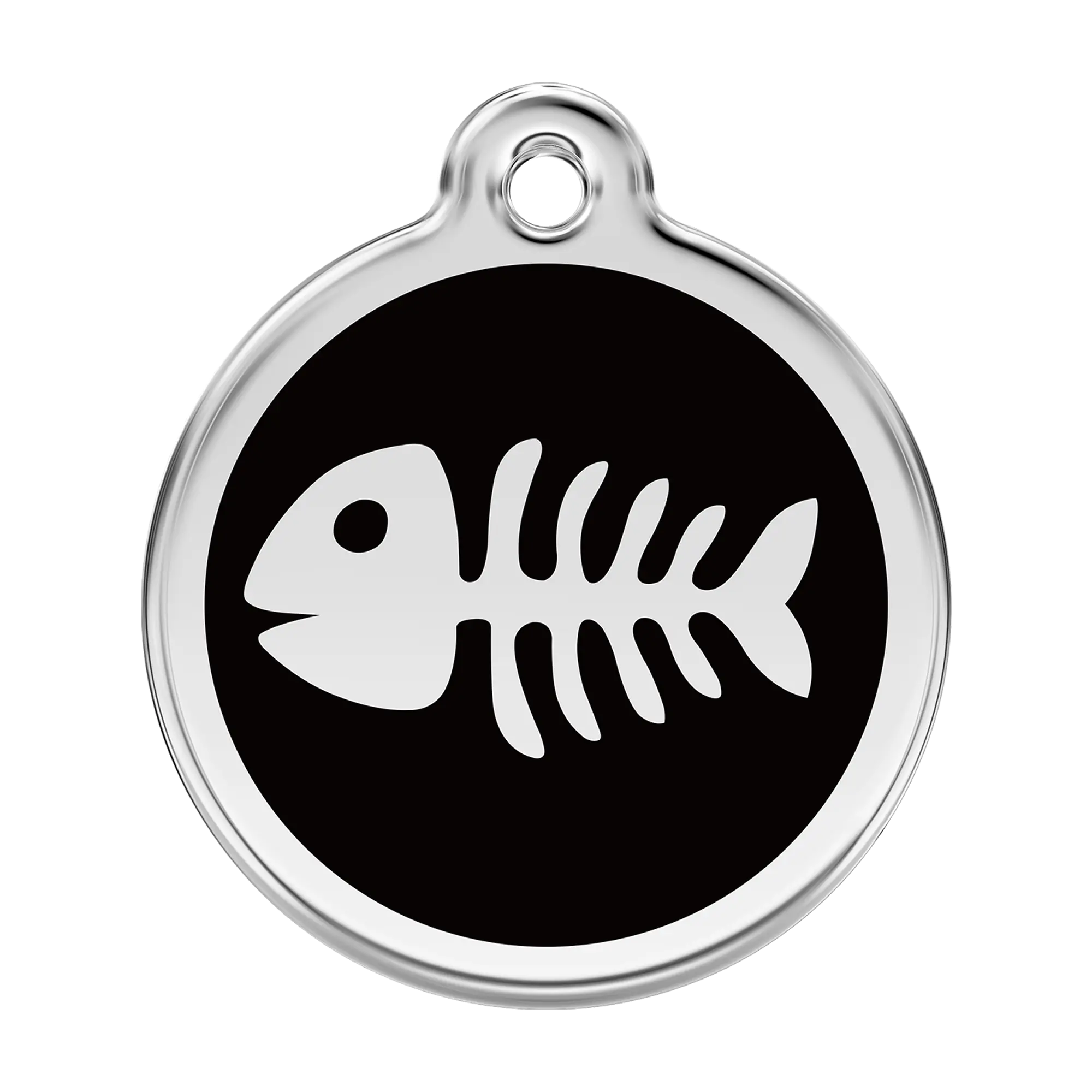 Fish Skeleton Enamel & Stainless Steel pet tag