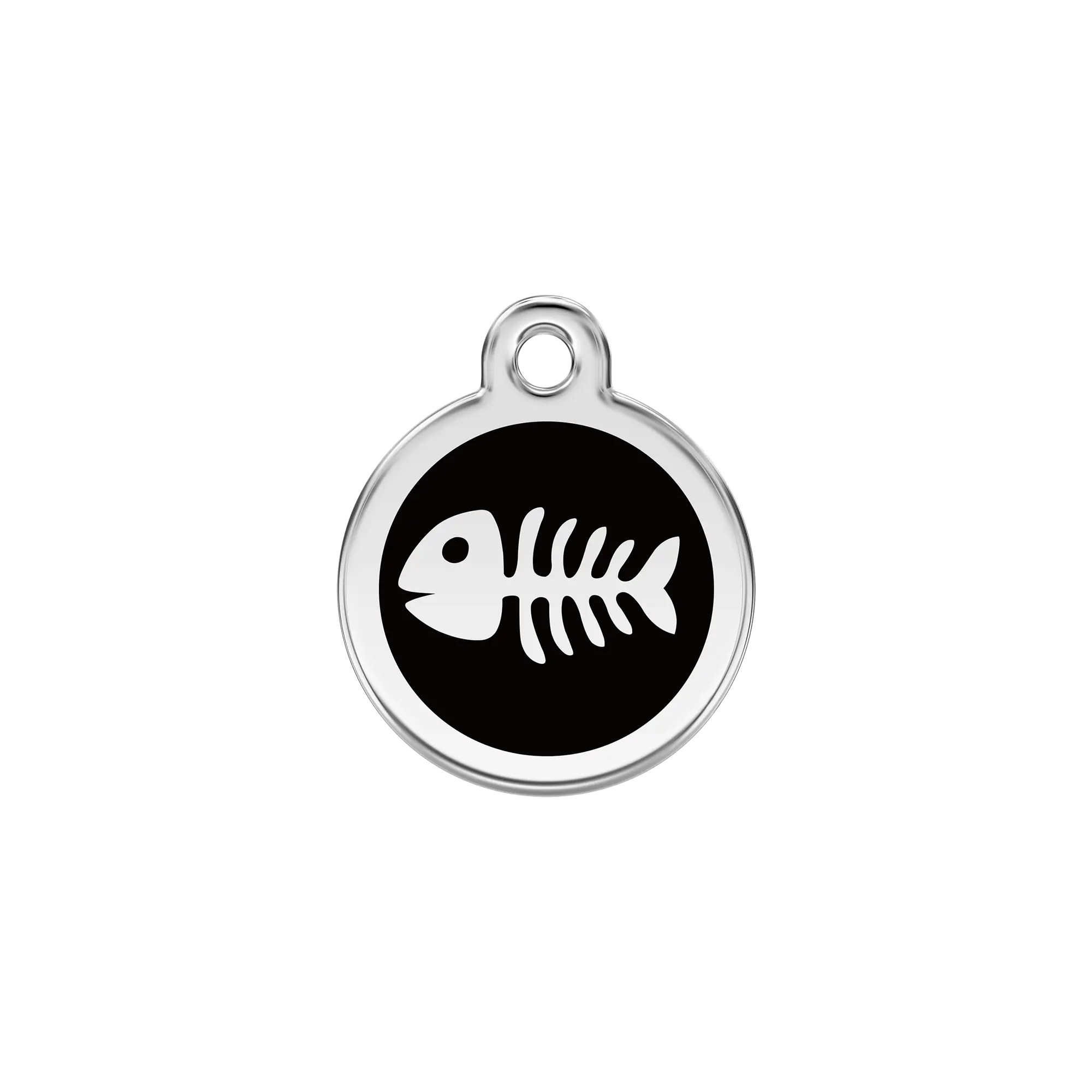 Fish Skeleton Enamel & Stainless Steel pet tag