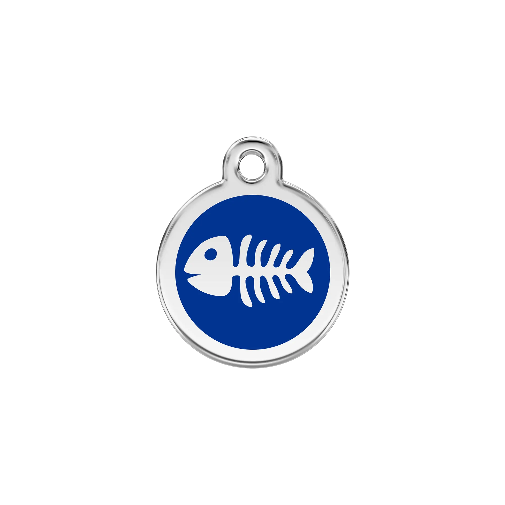 Fish Skeleton Enamel & Stainless Steel pet tag