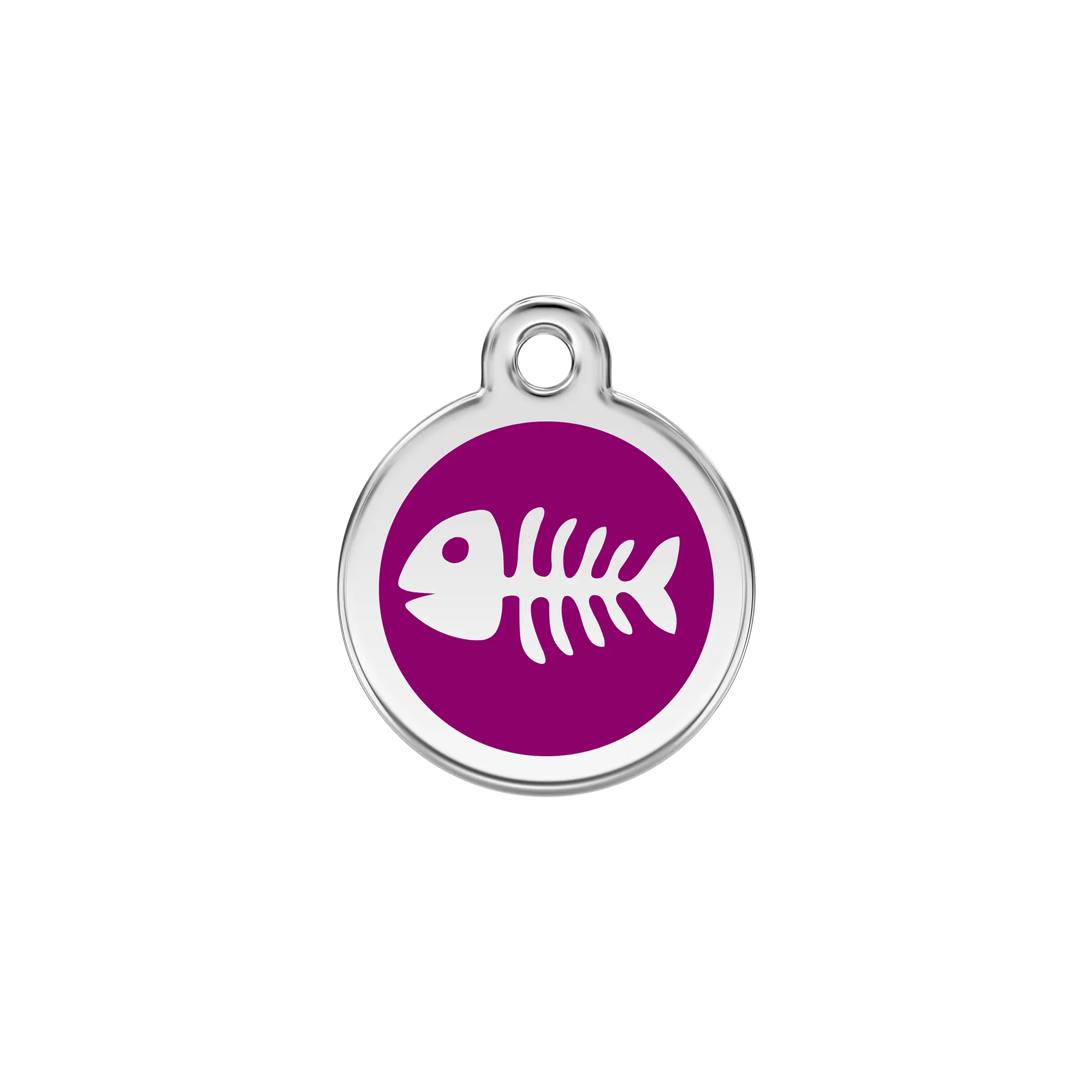 Fish Skeleton Enamel & Stainless Steel pet tag