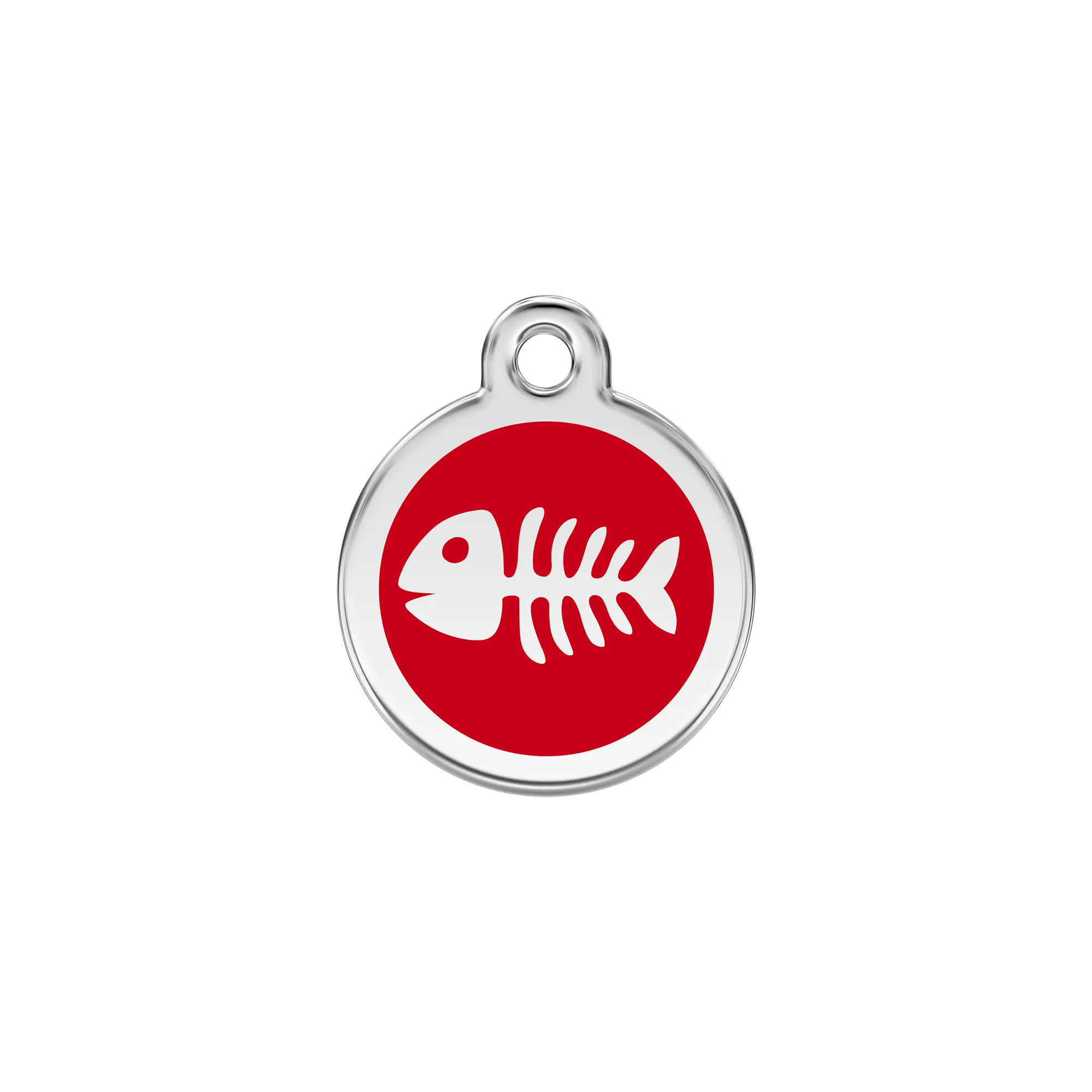 Fish Skeleton Enamel & Stainless Steel pet tag