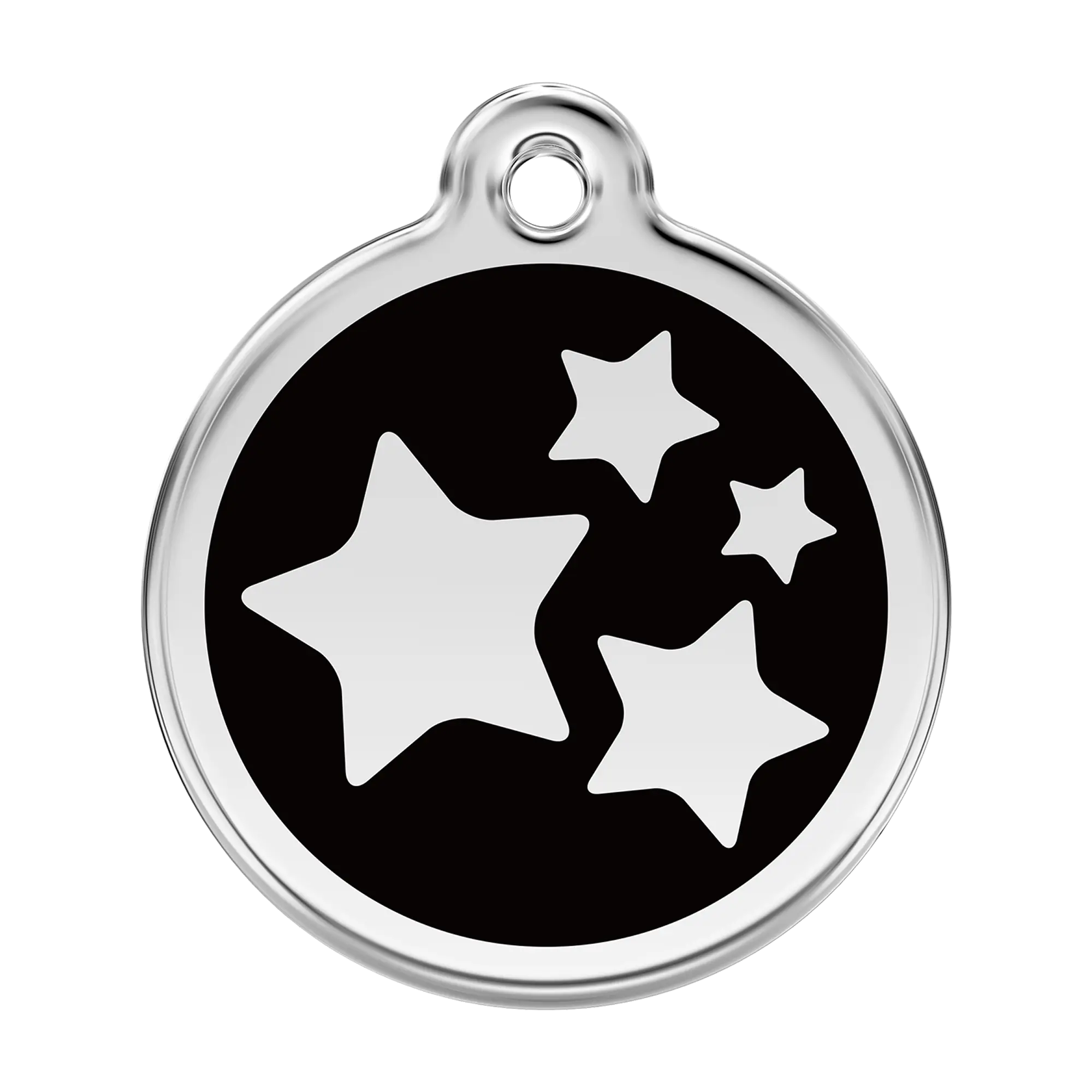 Star in Black Enamel & Stainless Steel pet tag