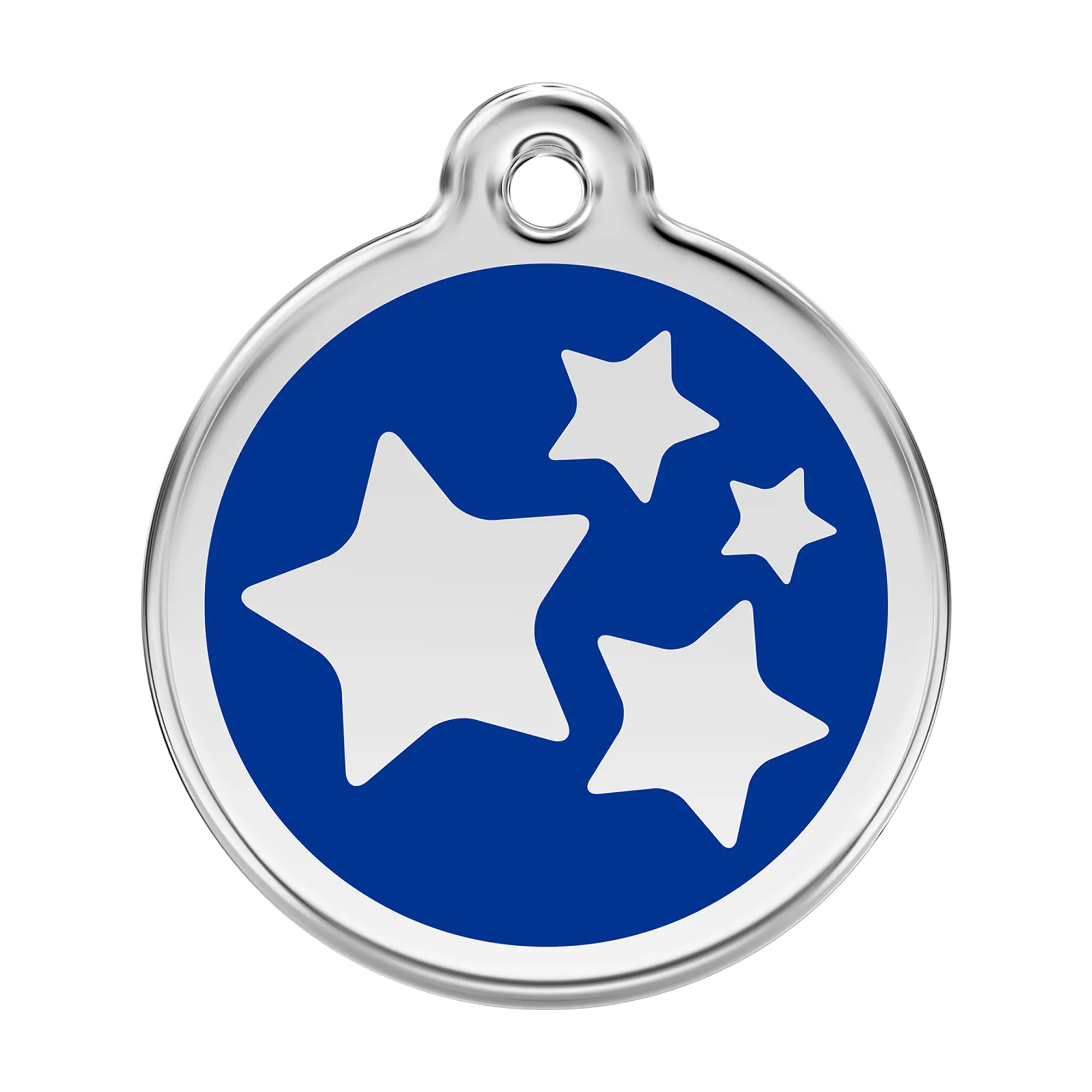Star in Dark Blue Enamel & Stainless Steel pet tag