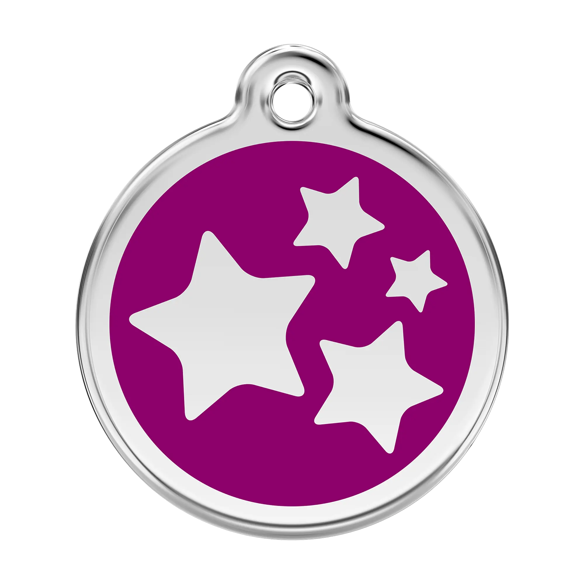 Star in Purple Enamel & Stainless Steel pet tag