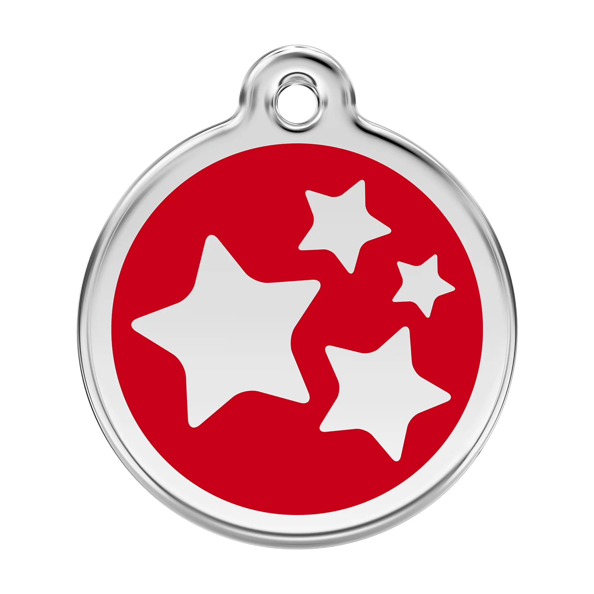 Star in Red Enamel & Stainless Steel pet tag