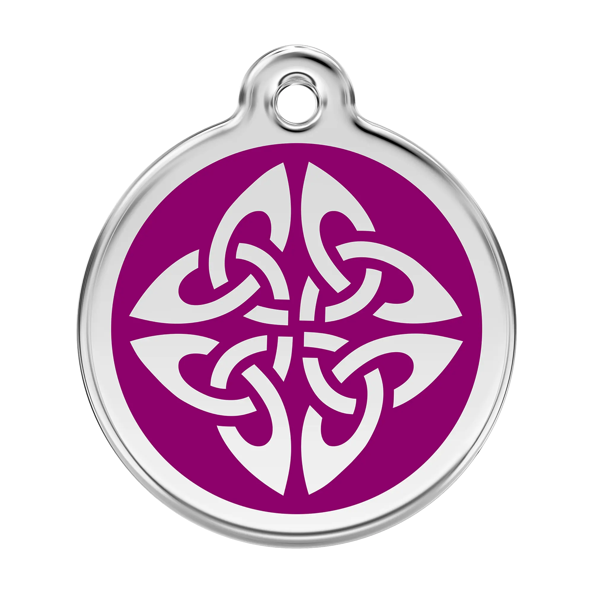 Tribal Arrows in Purple Enamel & Stainless Steel pet tag
